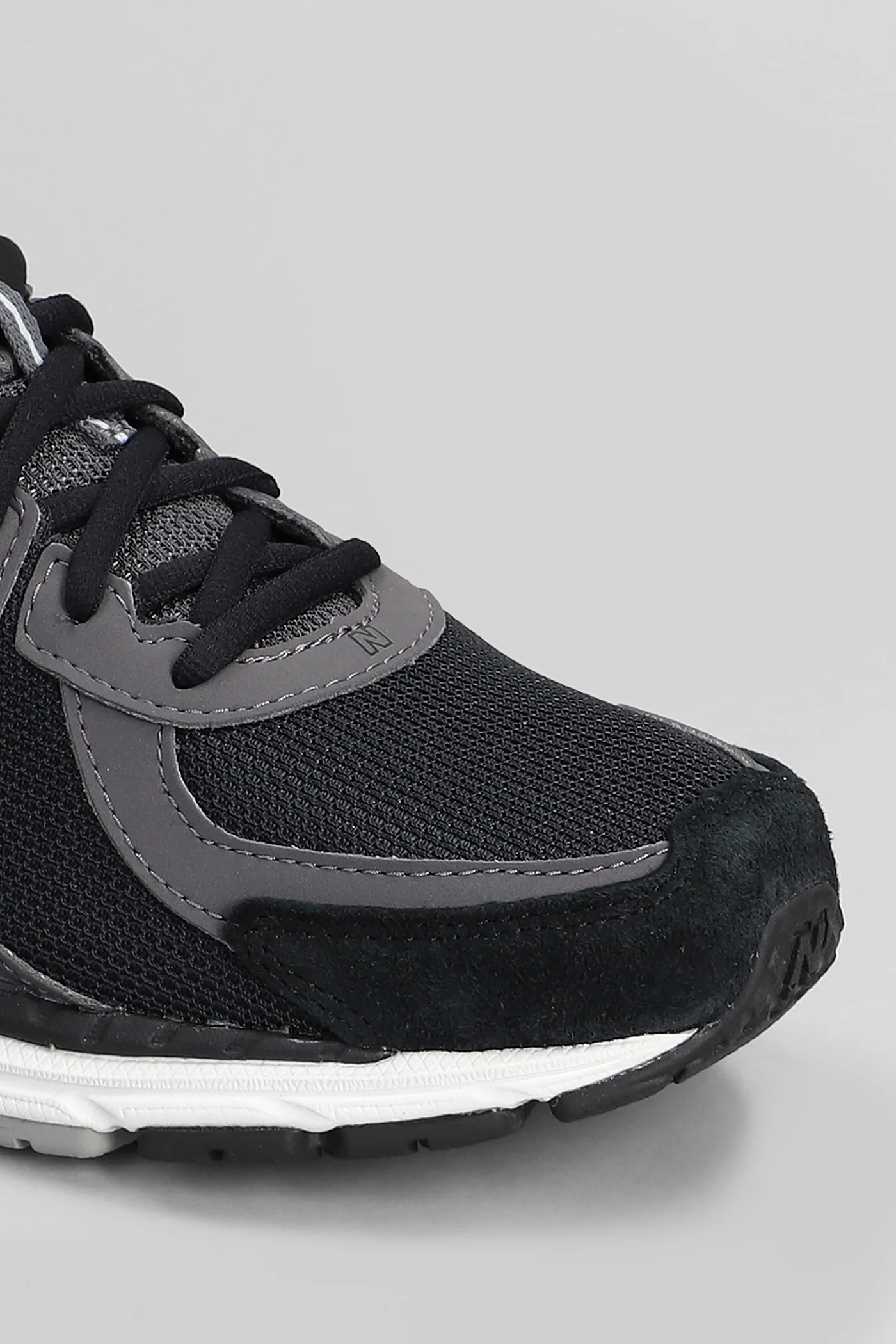 860 Sneakers in black leather and fabric - Image 5