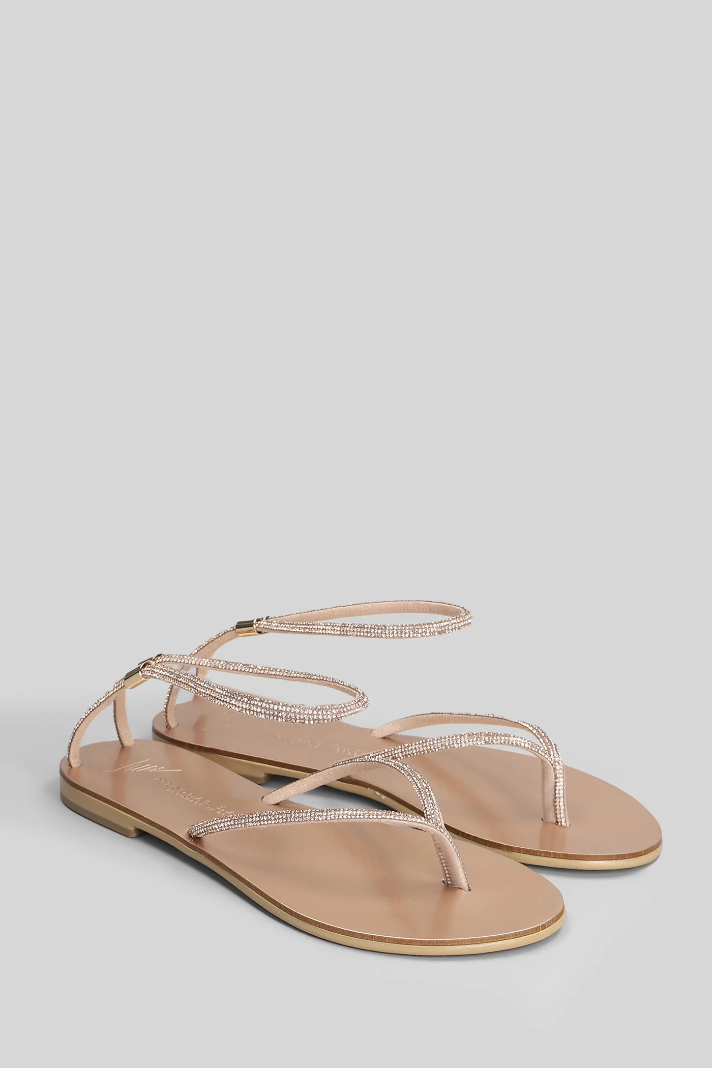 Flat sandal-slipper in powder leather - Image 2