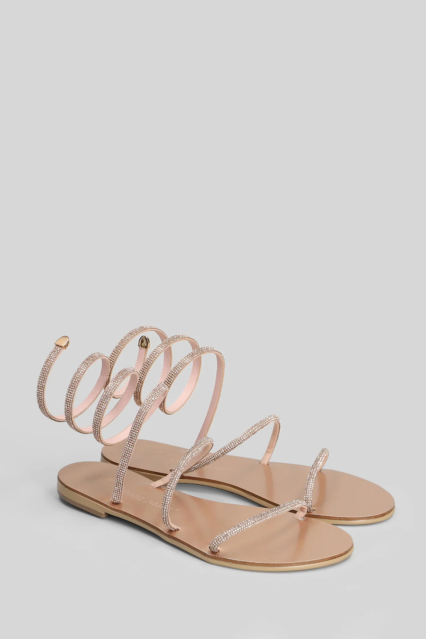 Flat sandal-slipper in powder leather - Image 2