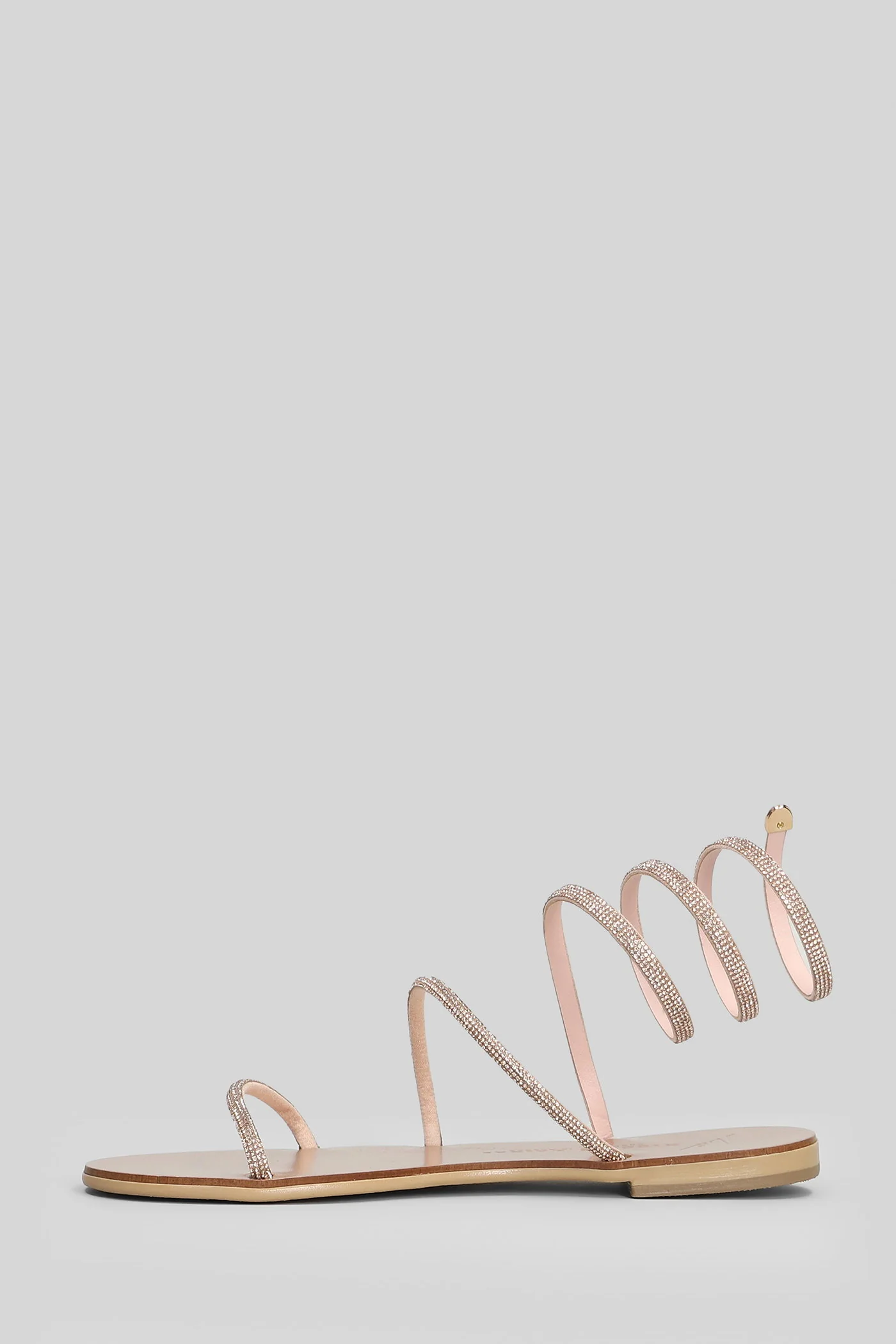 Flat sandal-slipper in powder leather - Image 3