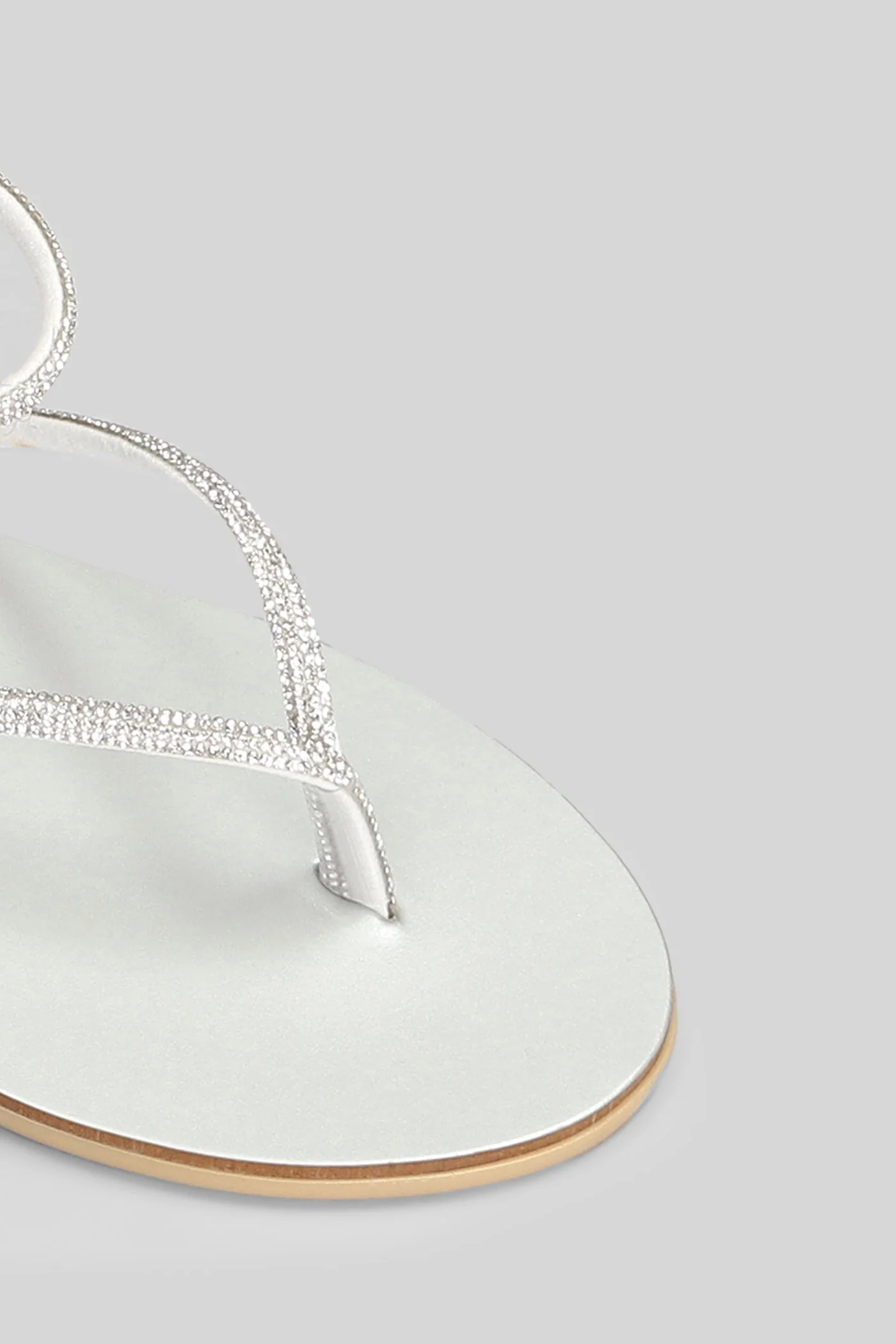 Flat sandal-slipper in silver leather - Image 5