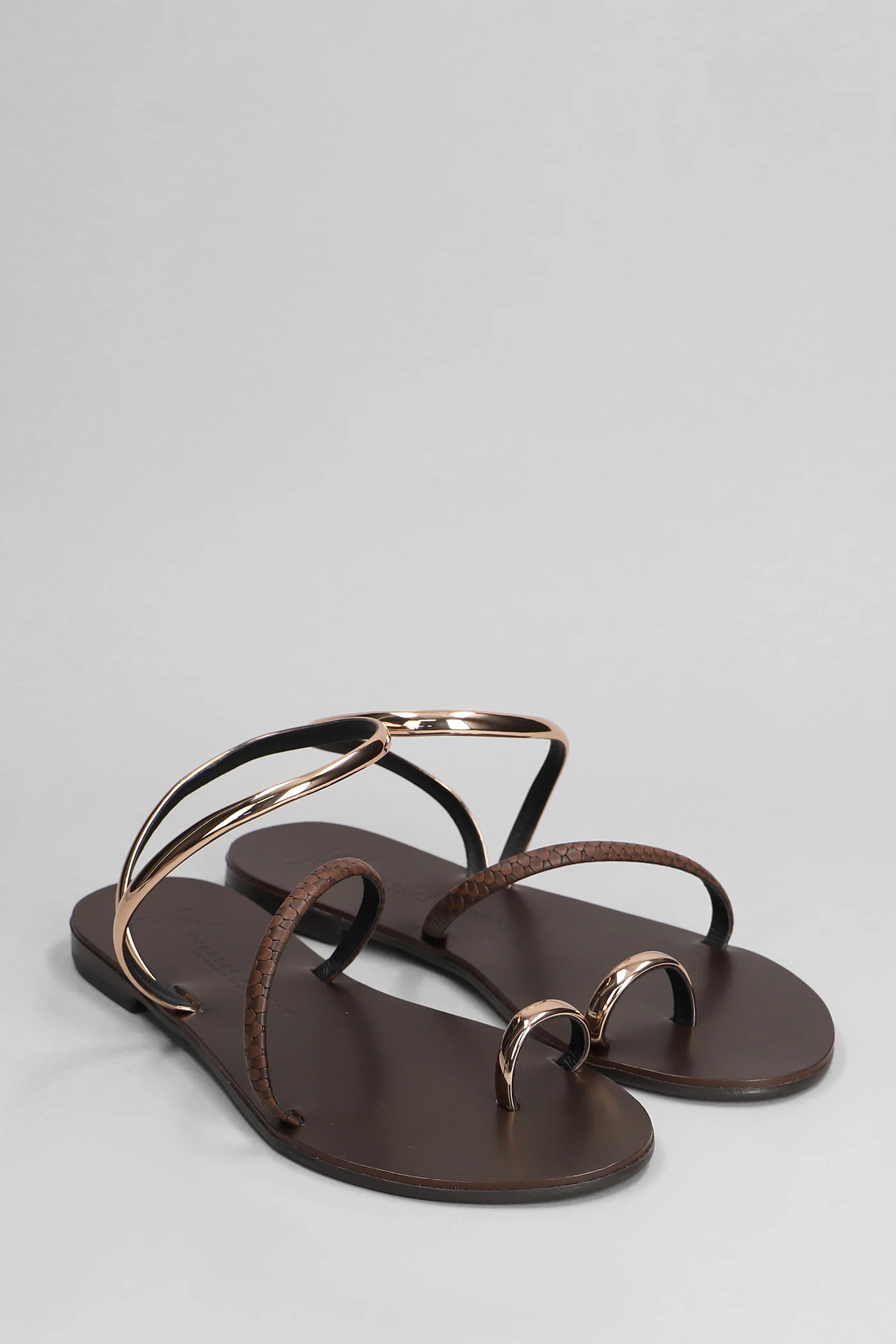 Flats in brown leather - Image 2