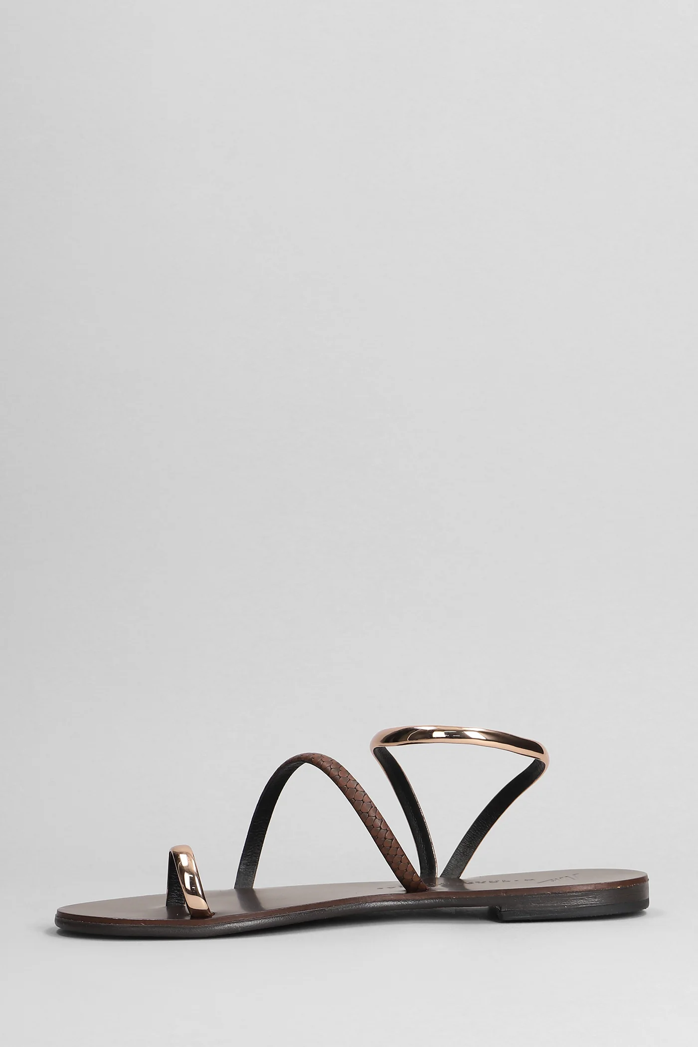 Flats in brown leather - Image 3