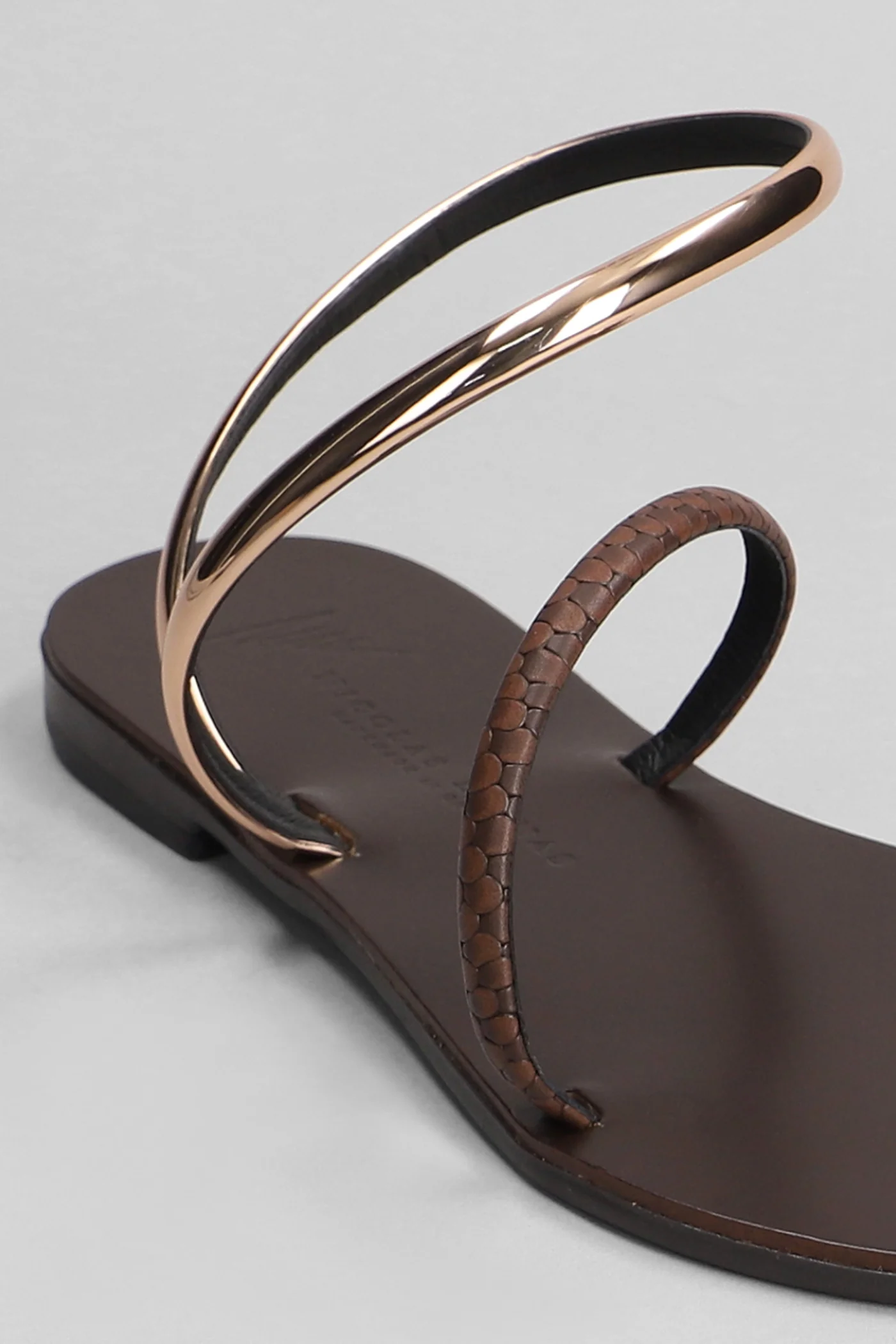 Flats in brown leather - Image 5
