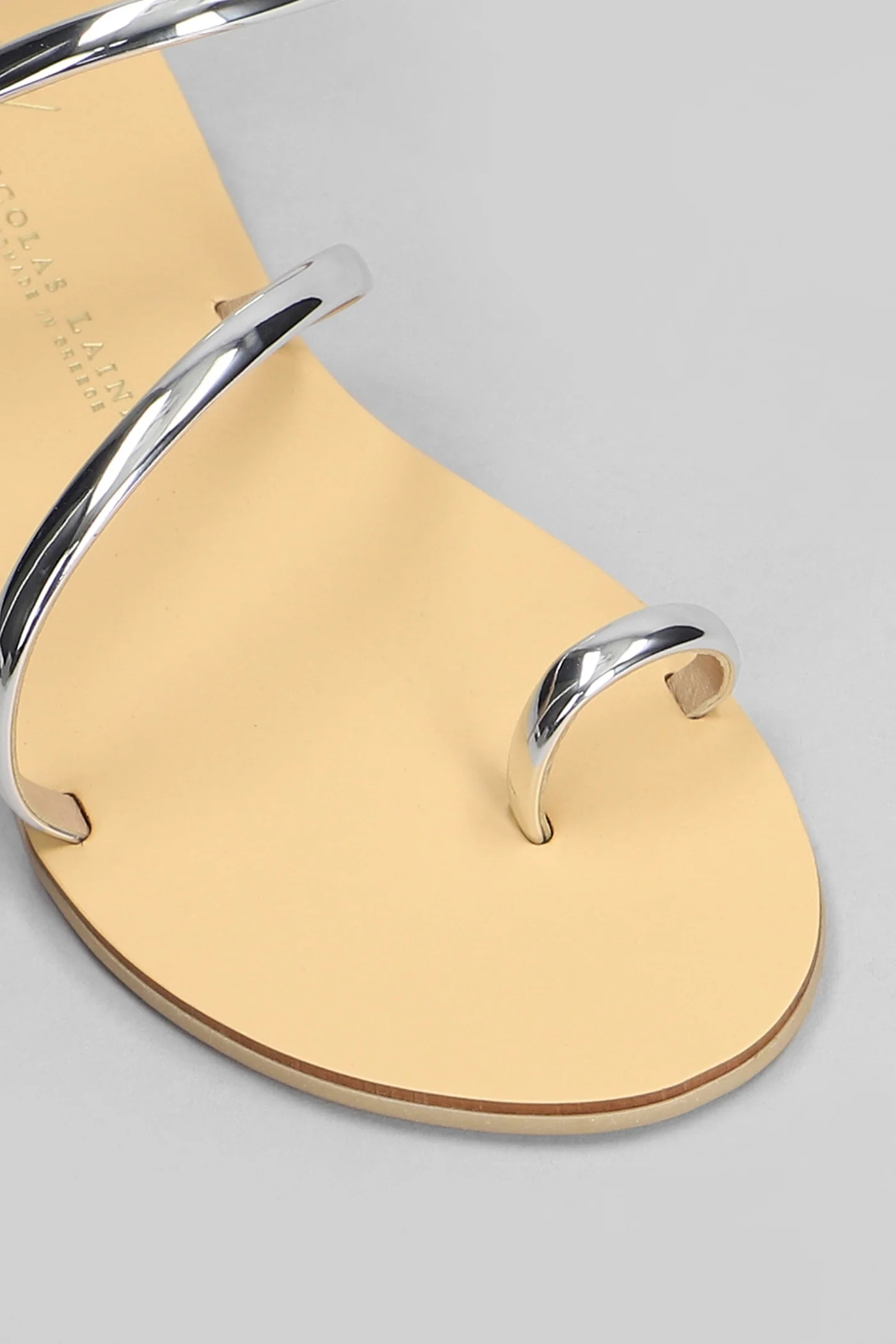 Flats in silver leather - Image 5