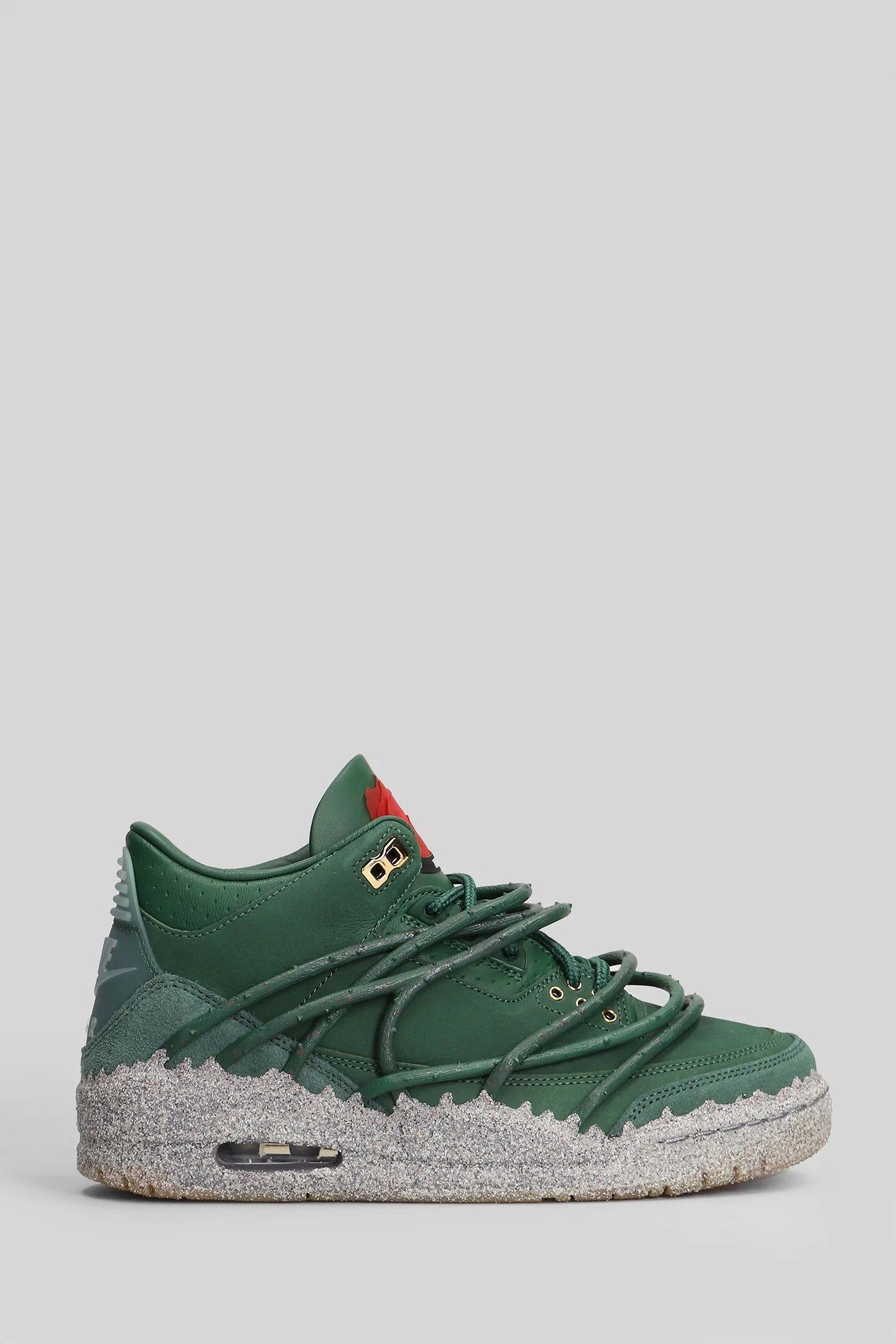 Air Jordan 3 Retro Sneakers in green suede
