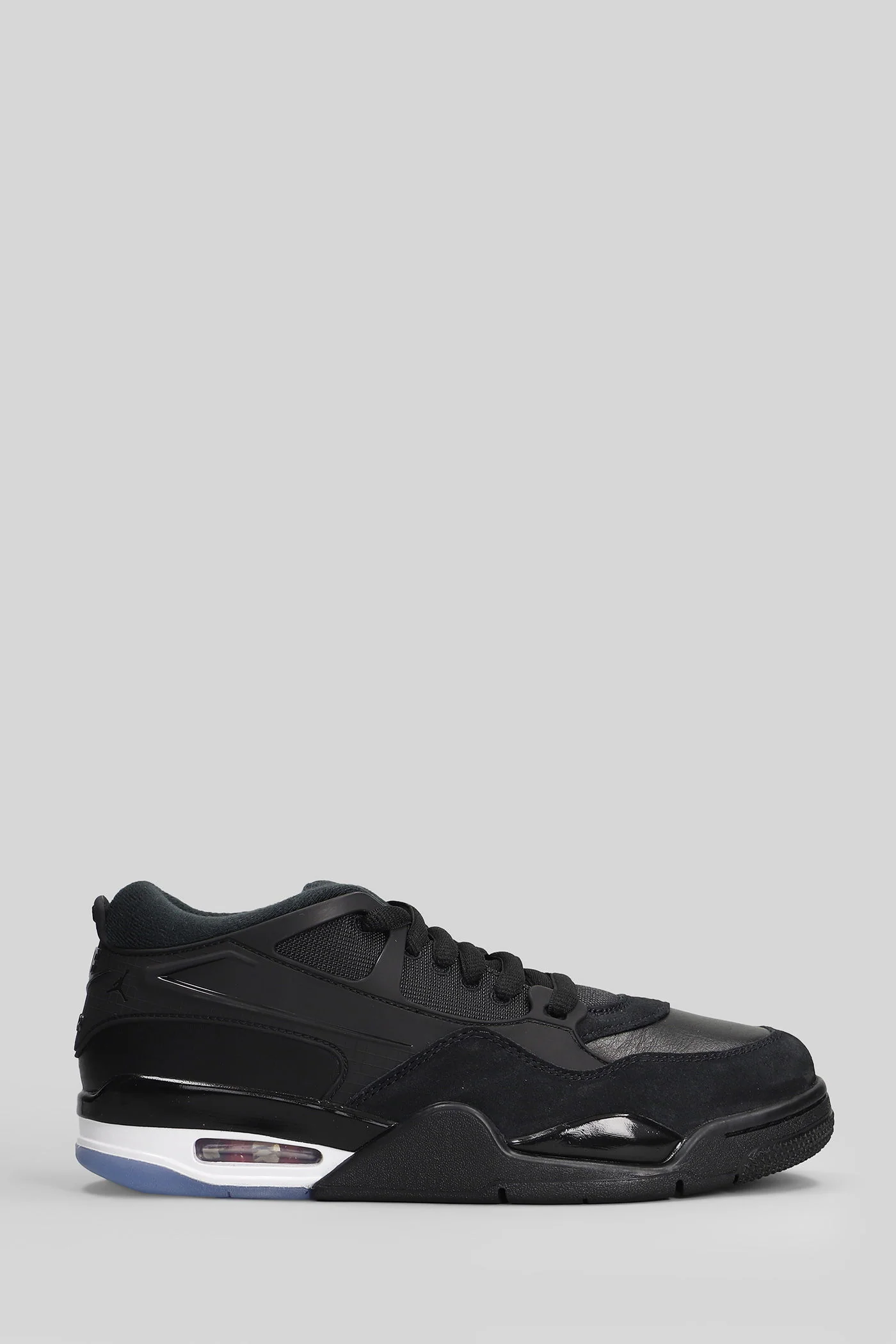 Air Jordan 4 Retro Sneakers in black suede and leather