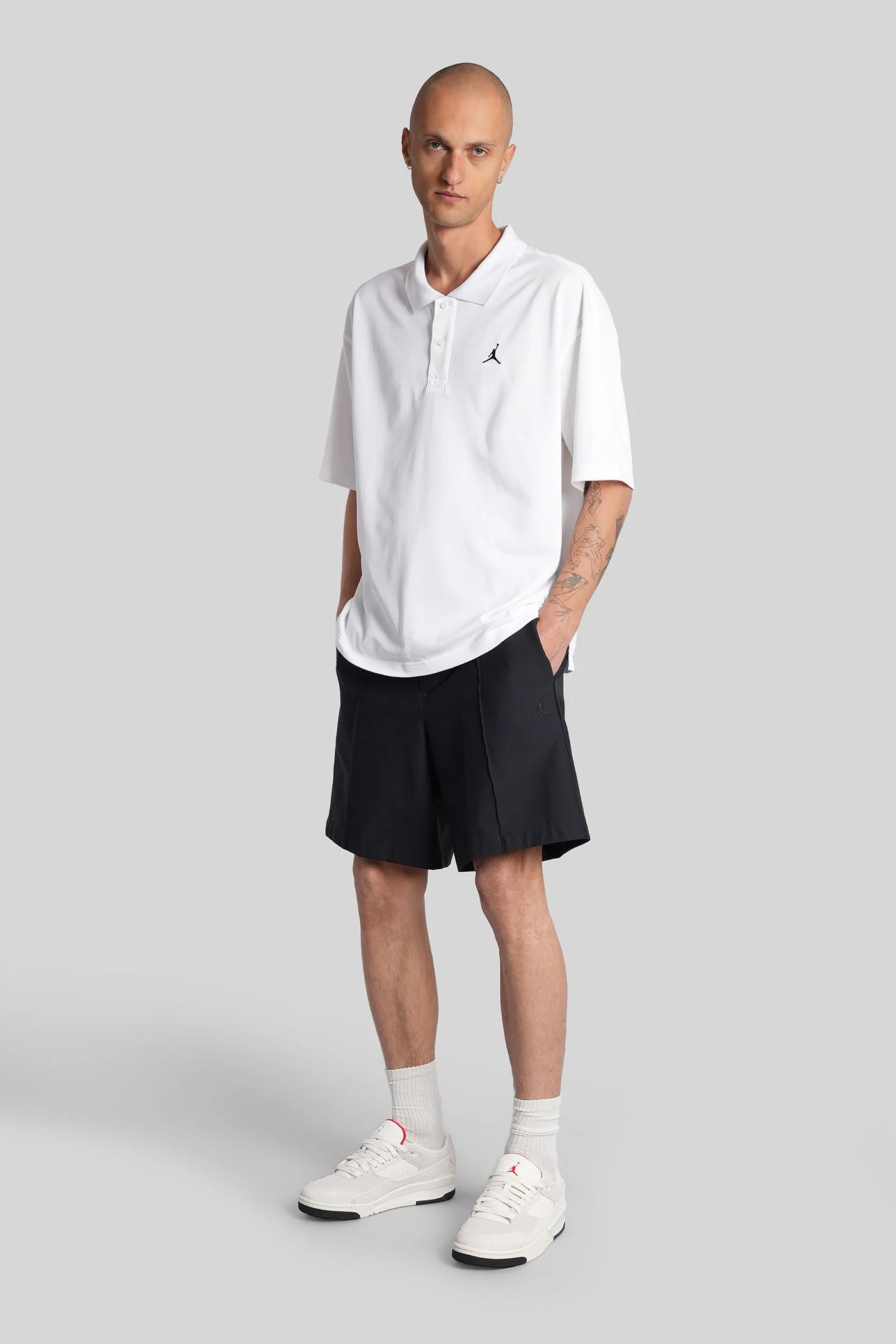 Shorts in black cotton - Image 2