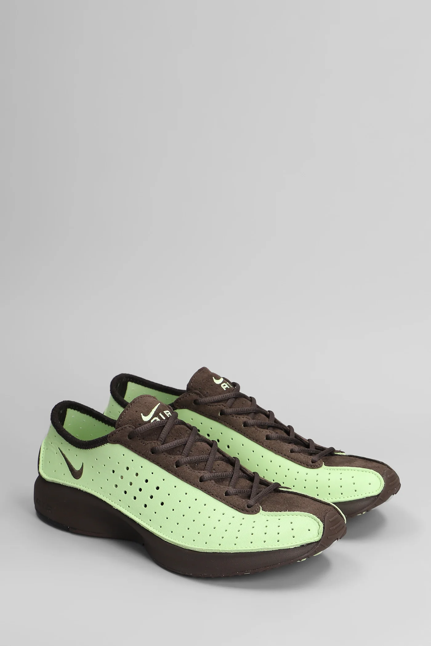 Air Superfly Sneakers in green suede and leather - Image 2