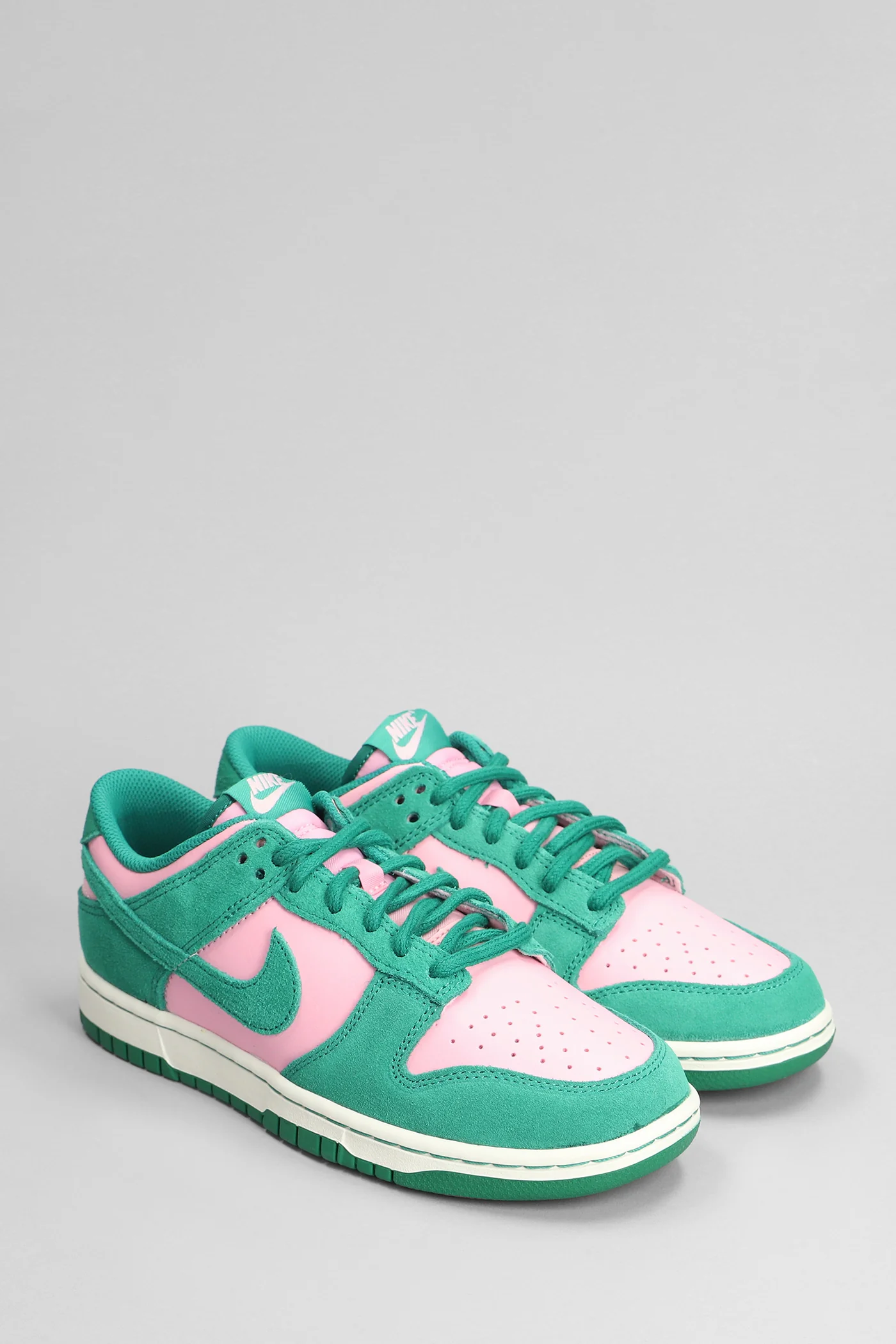 Dunk Low Sneakers in green suede and leather - Image 2