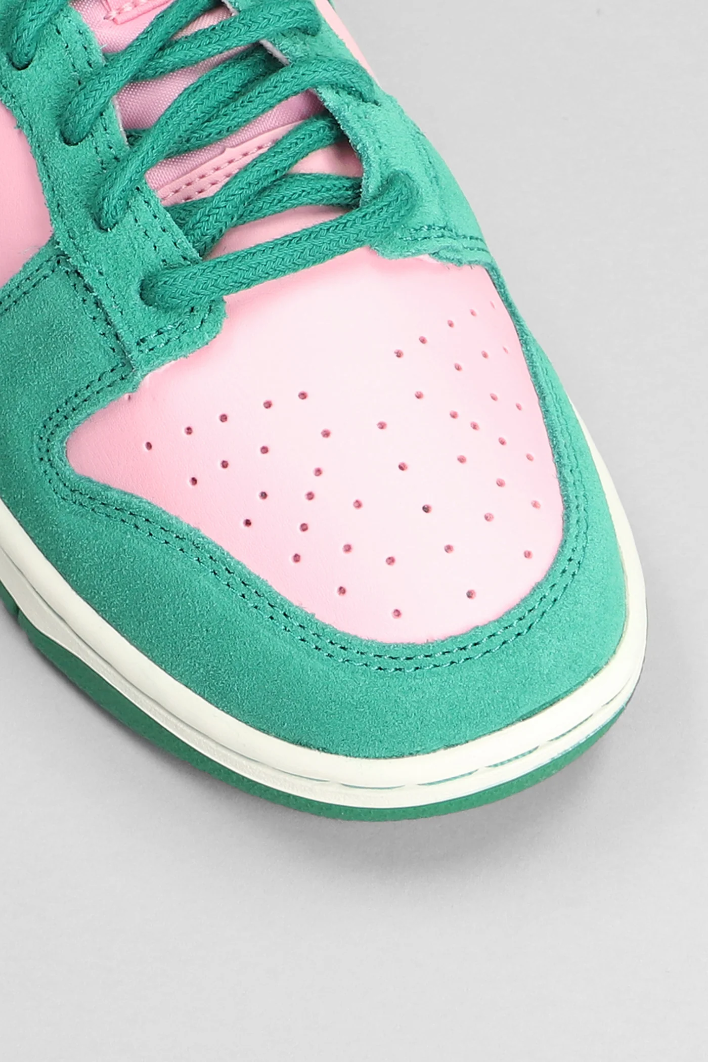 Dunk Low Sneakers in green suede and leather - Image 5