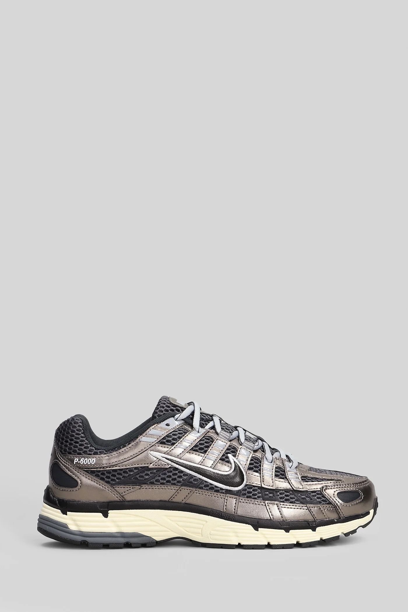 P-6000 se Sneakers in platinum leather and fabric