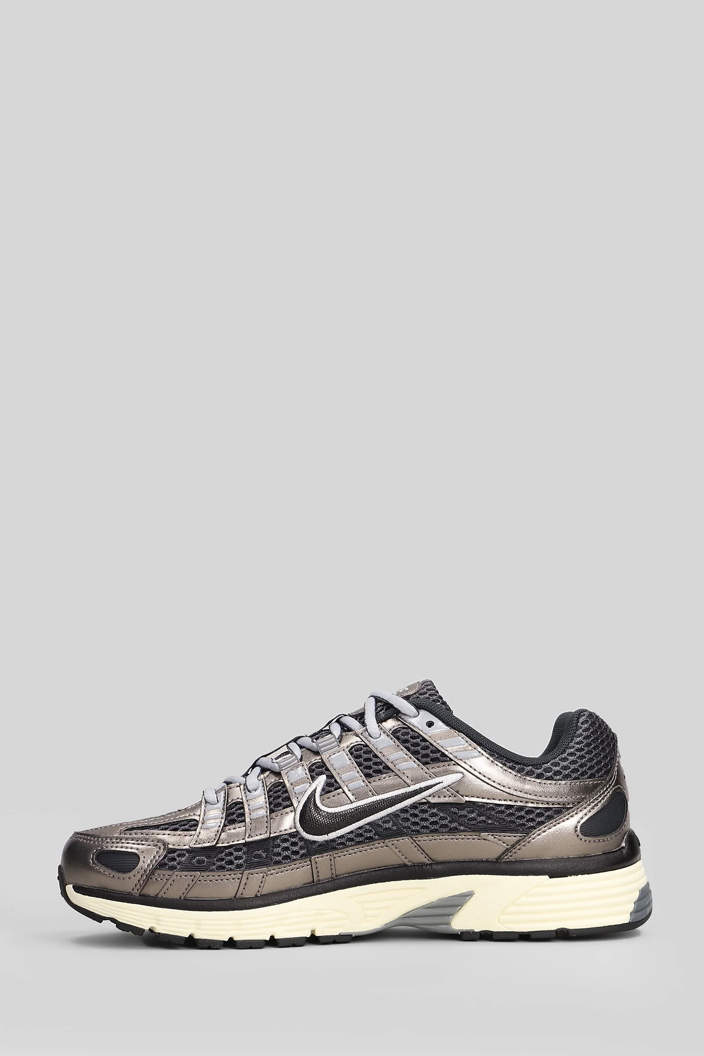 P-6000 se Sneakers in platinum leather and fabric - Image 3