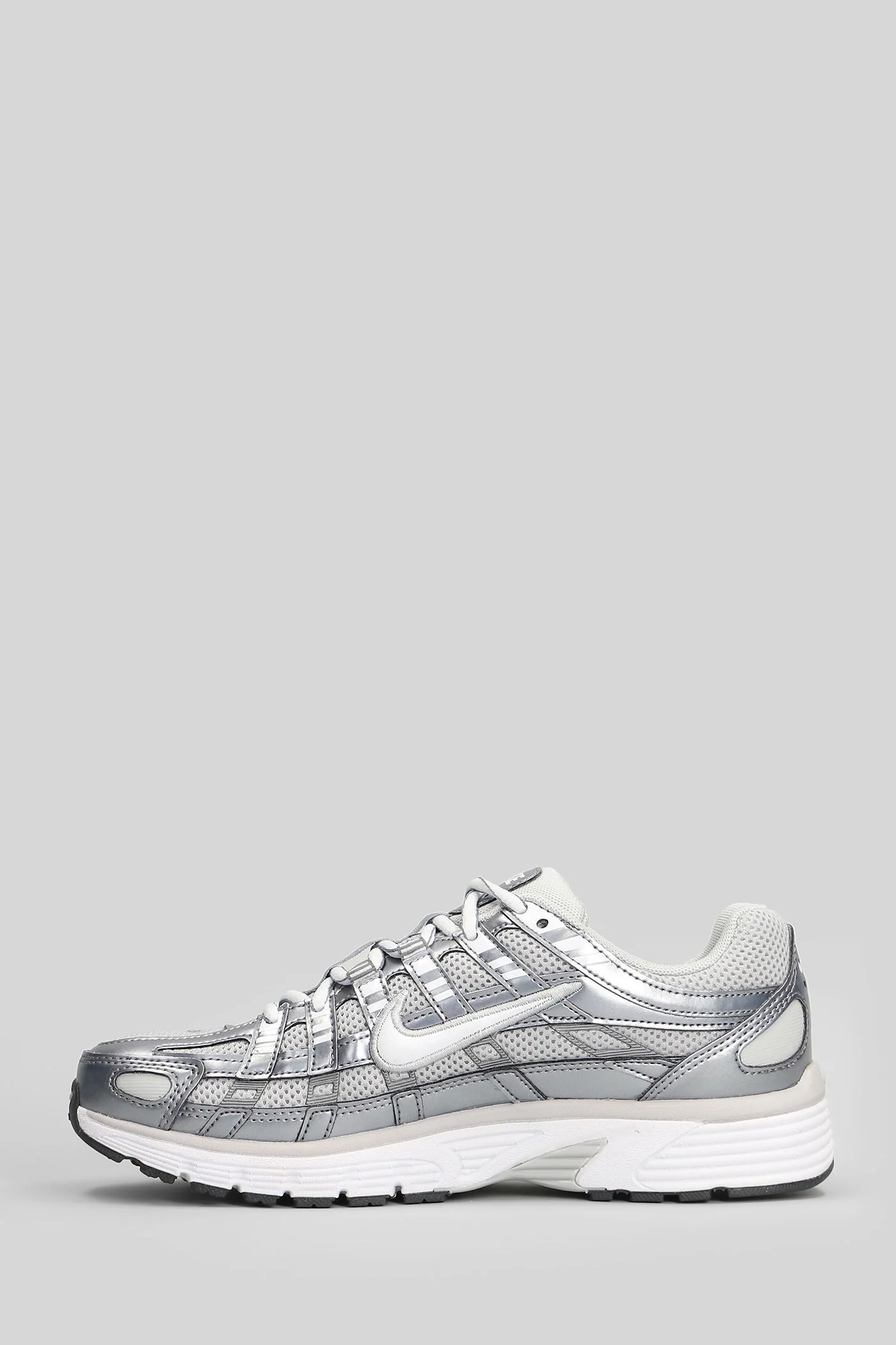 P-6000 Sneakers in silver leather and fabric - Image 3