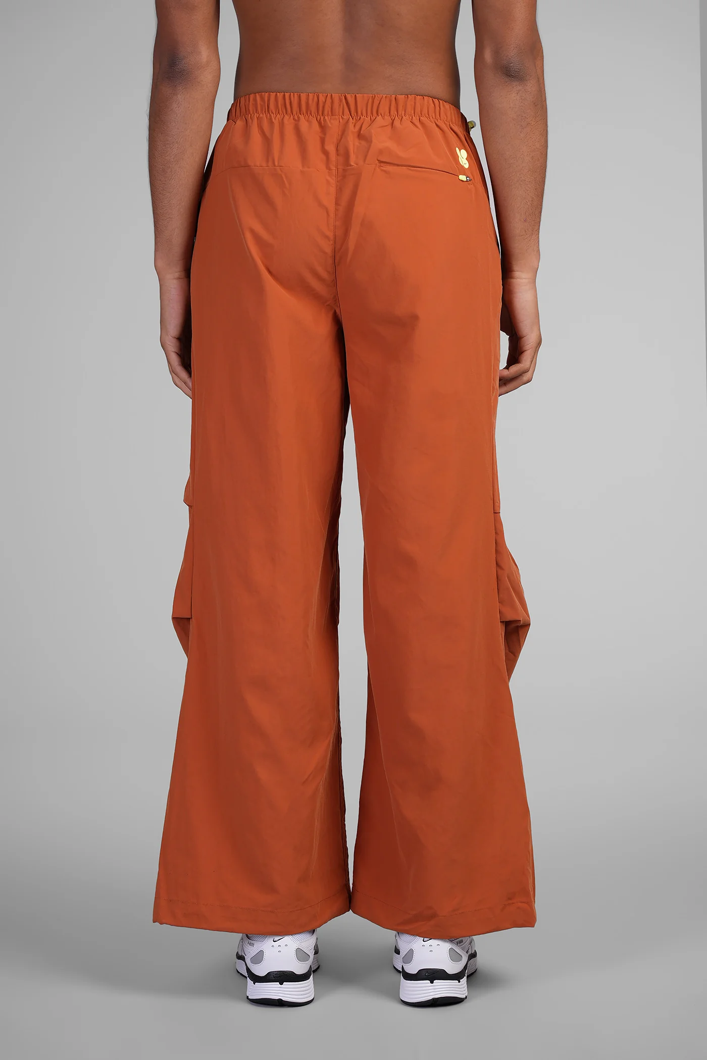 Parachute Pant Pants in orange nylon - Image 3