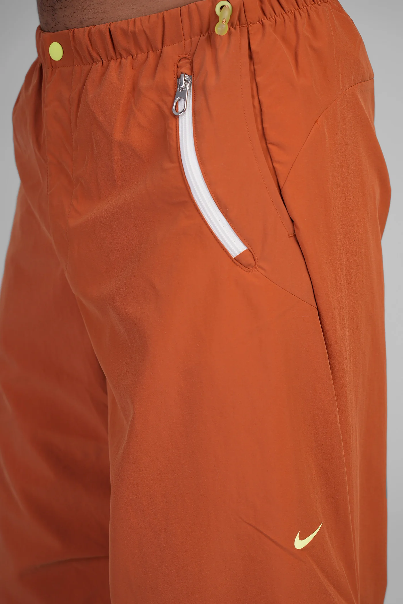 Parachute Pant Pants in orange nylon - Image 5