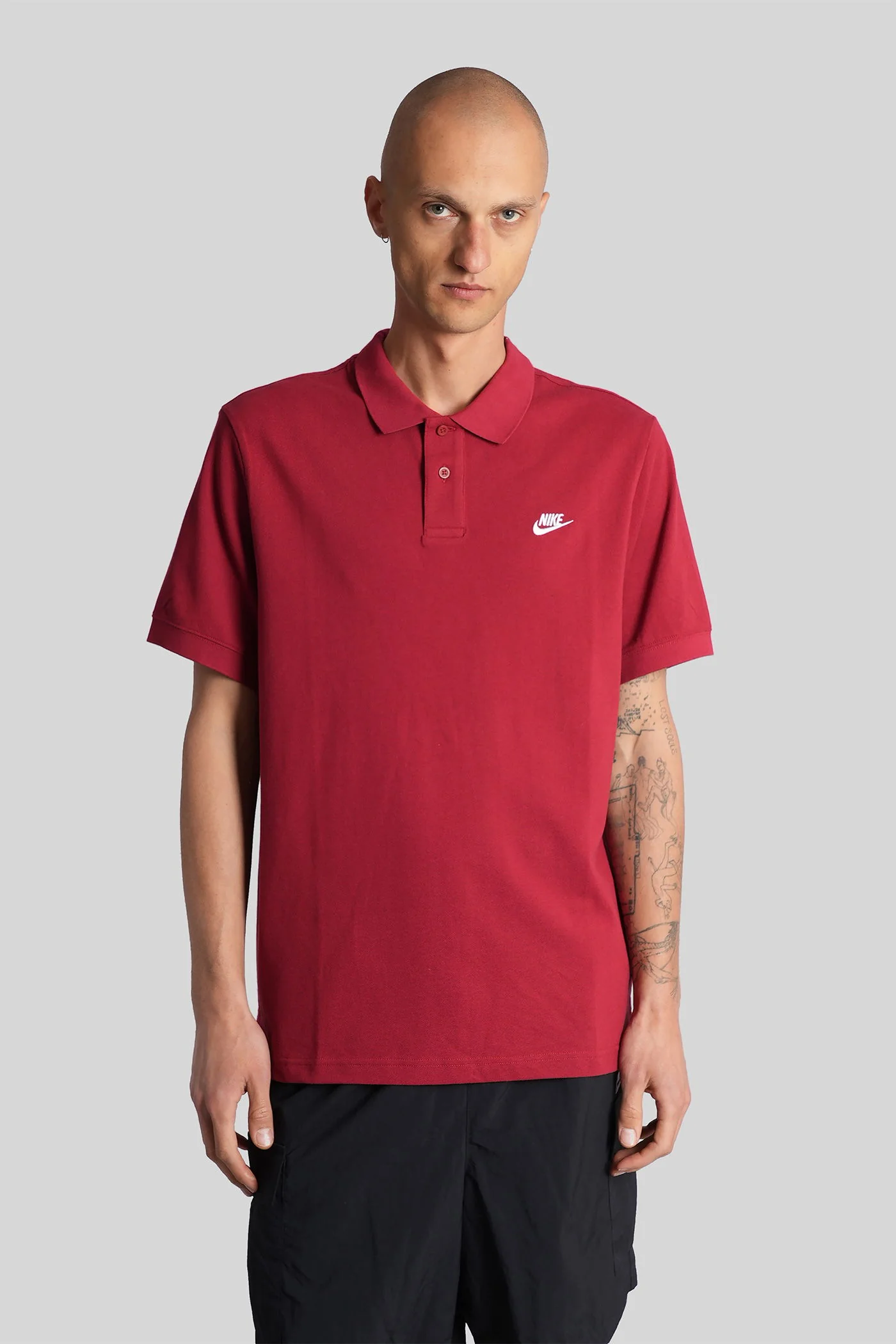 Polo in bordeaux cotton - Image 11