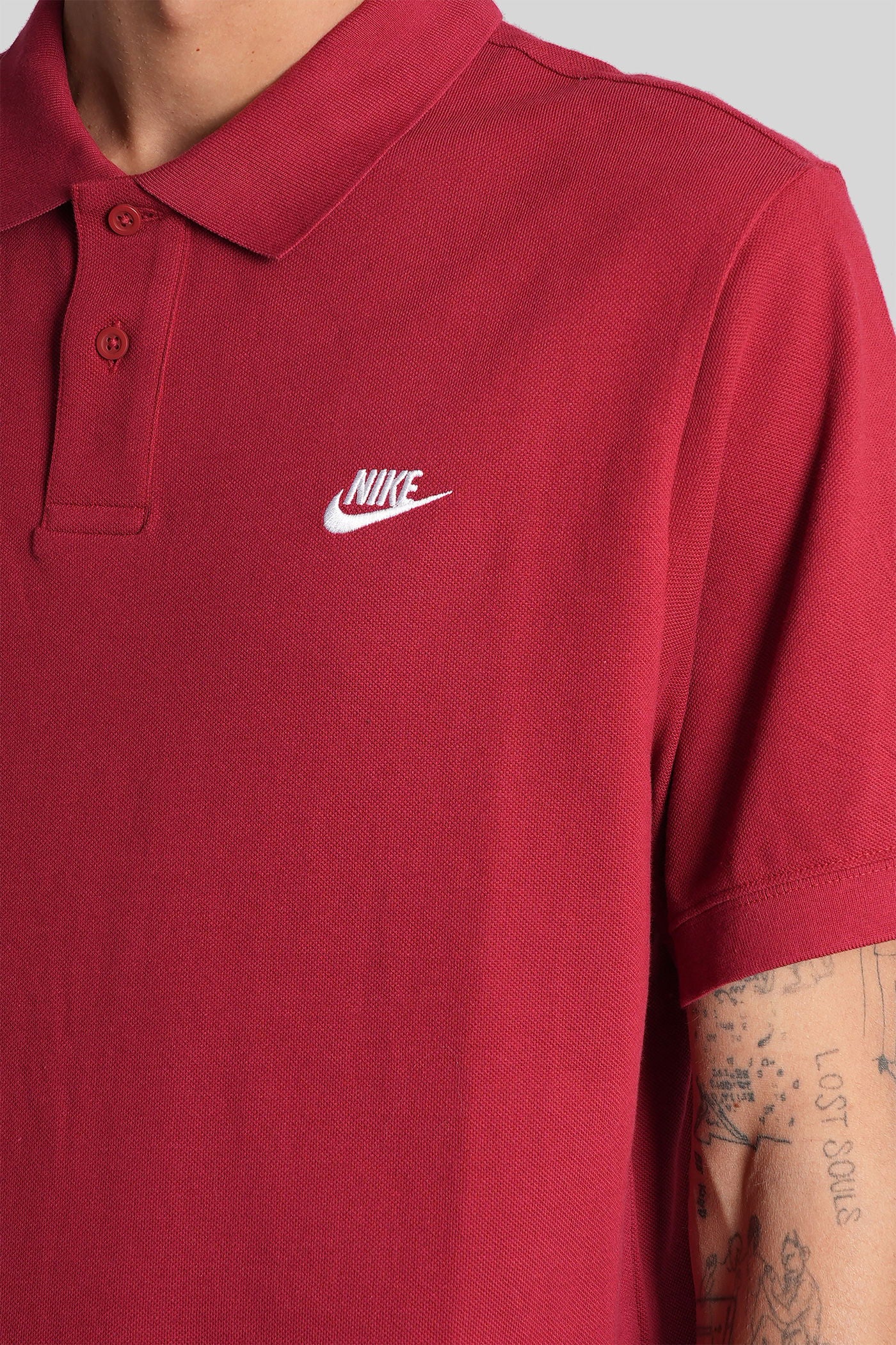 Polo in bordeaux cotton - Image 5