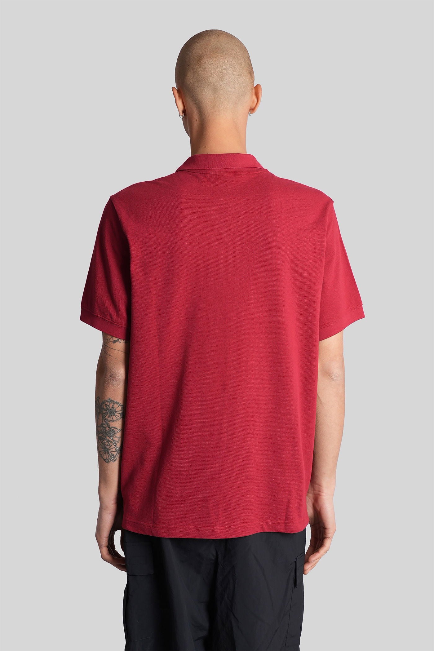 Polo in bordeaux cotton - Image 8