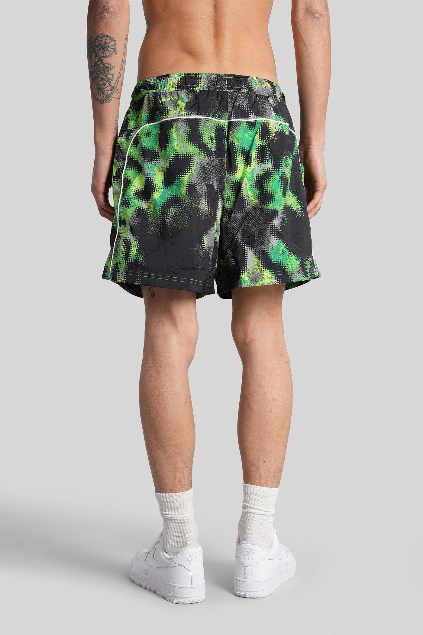 Shorts in green polyester - Image 3