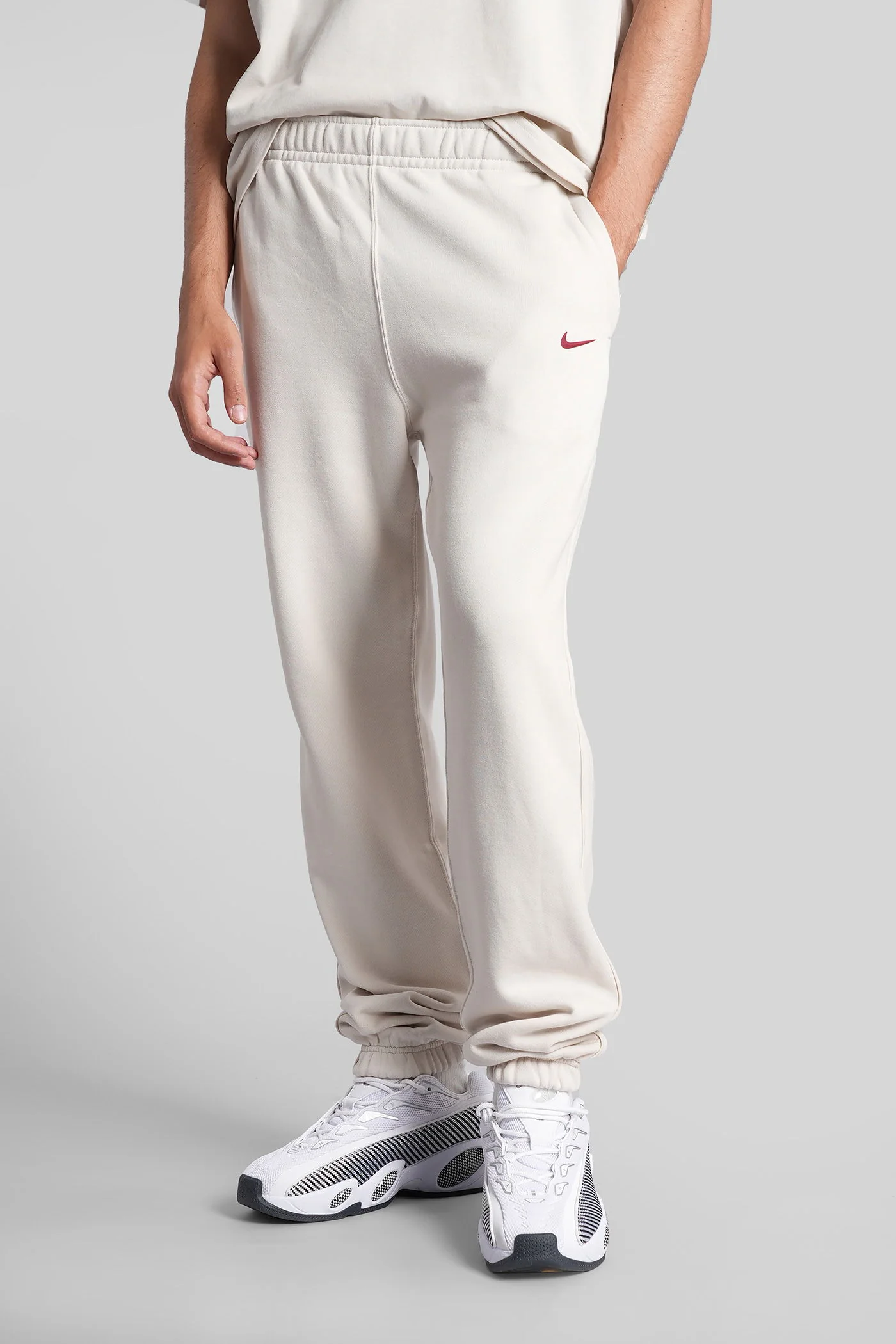 Pants in beige cotton