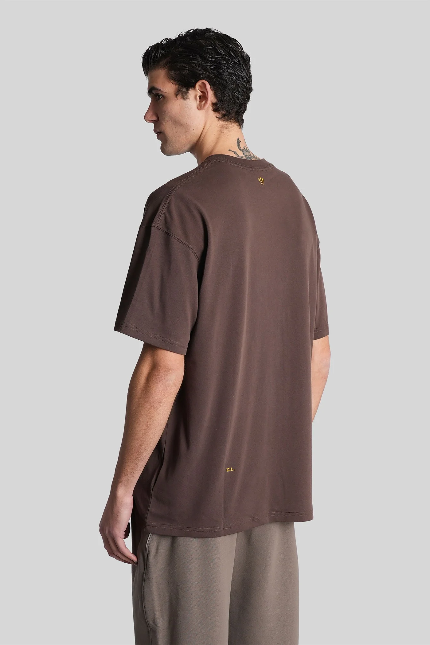 T-Shirt in brown cotton - Image 8