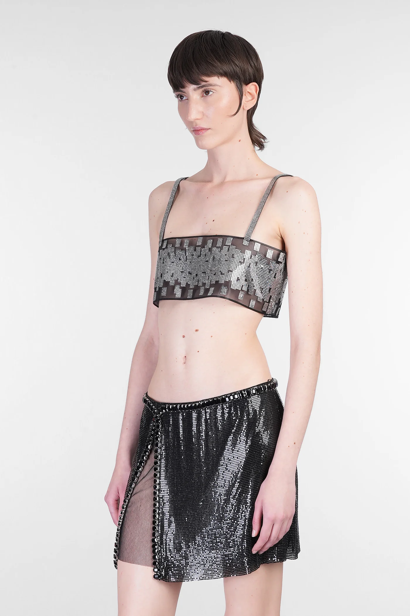Pixel Topwear in black polyester - Image 4