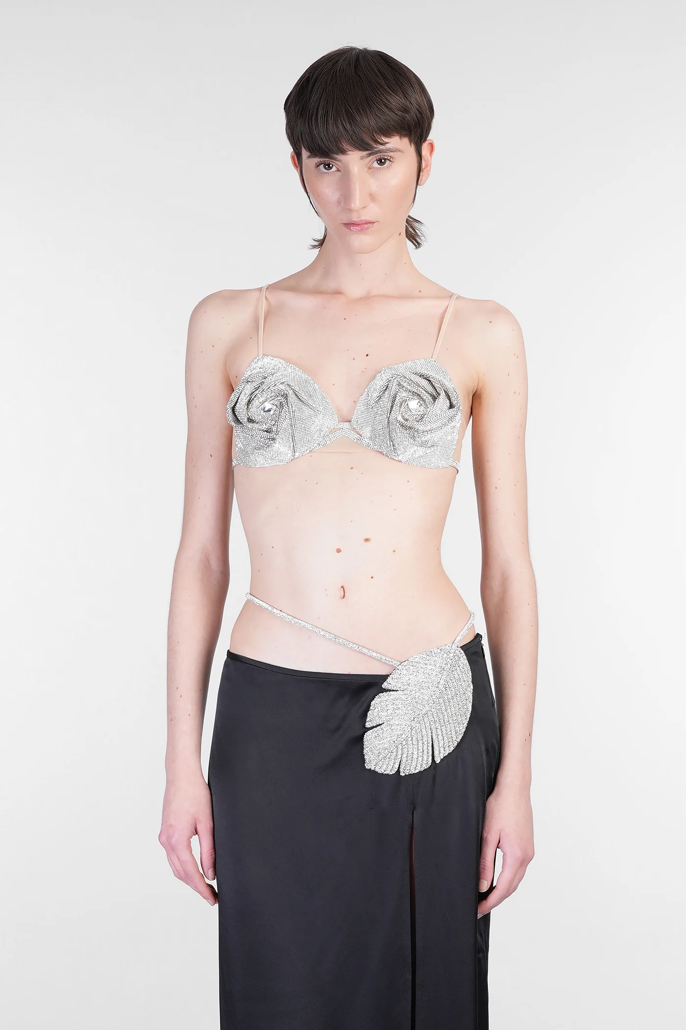 Rose Topwear in silver polyester