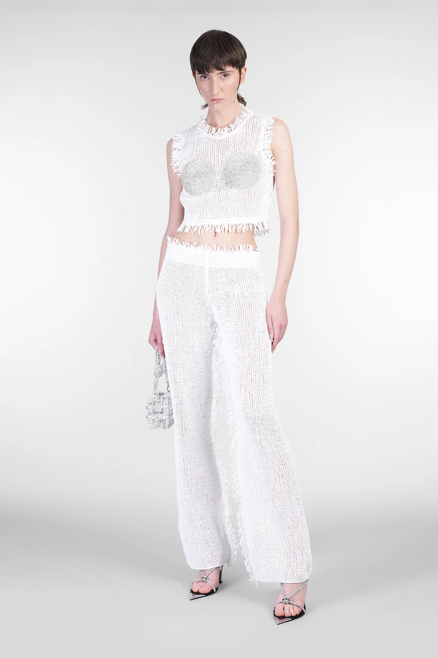 Topwear in white polyester - Image 2