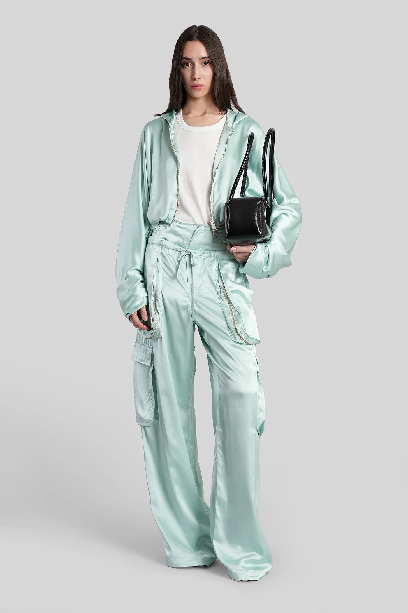 Pants in green viscose - Image 2