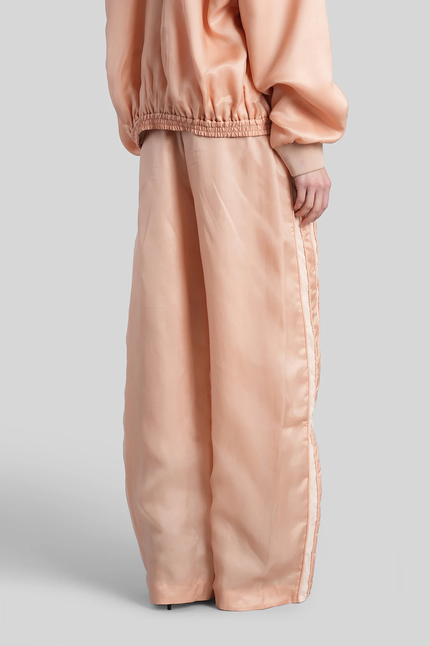 Pants in rose-pink silk - Image 3