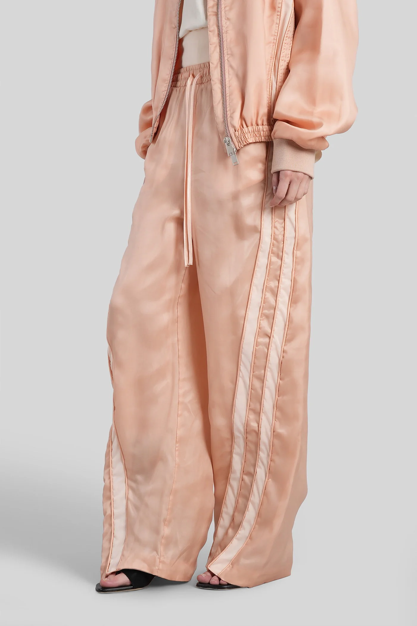 Pants in rose-pink silk - Image 4