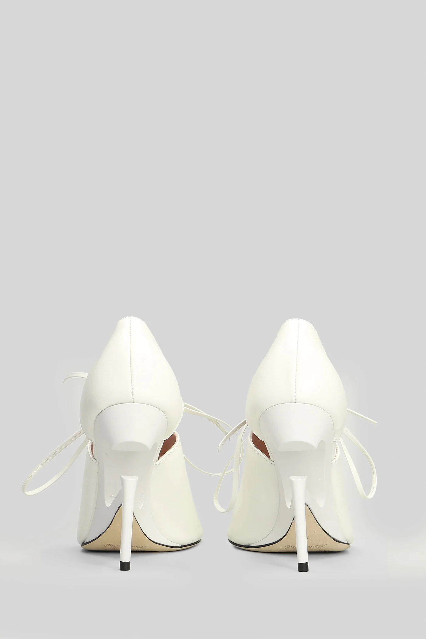 Sandals in white leather - Image 4