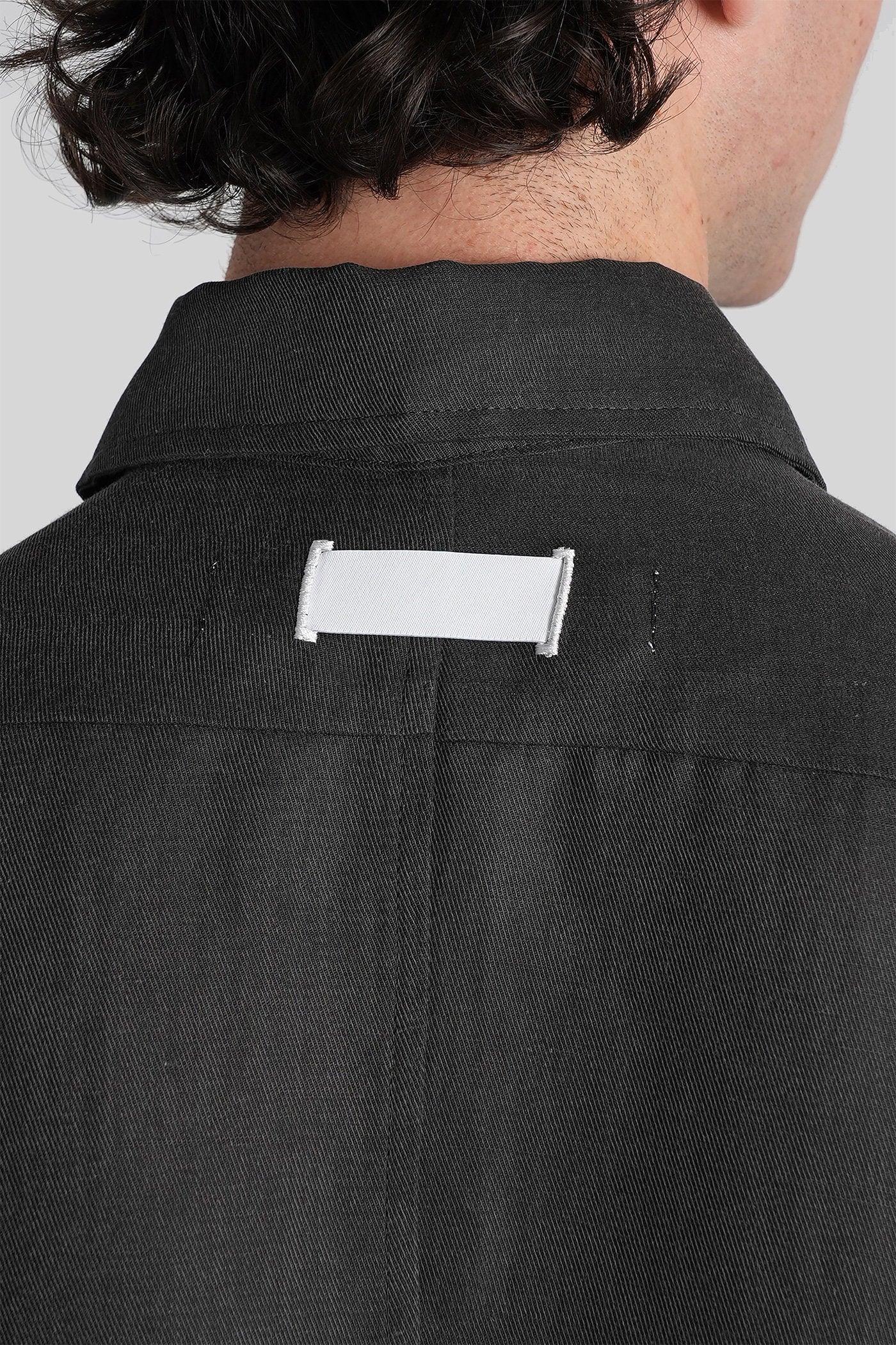 Shirt in grey linen - Image 5