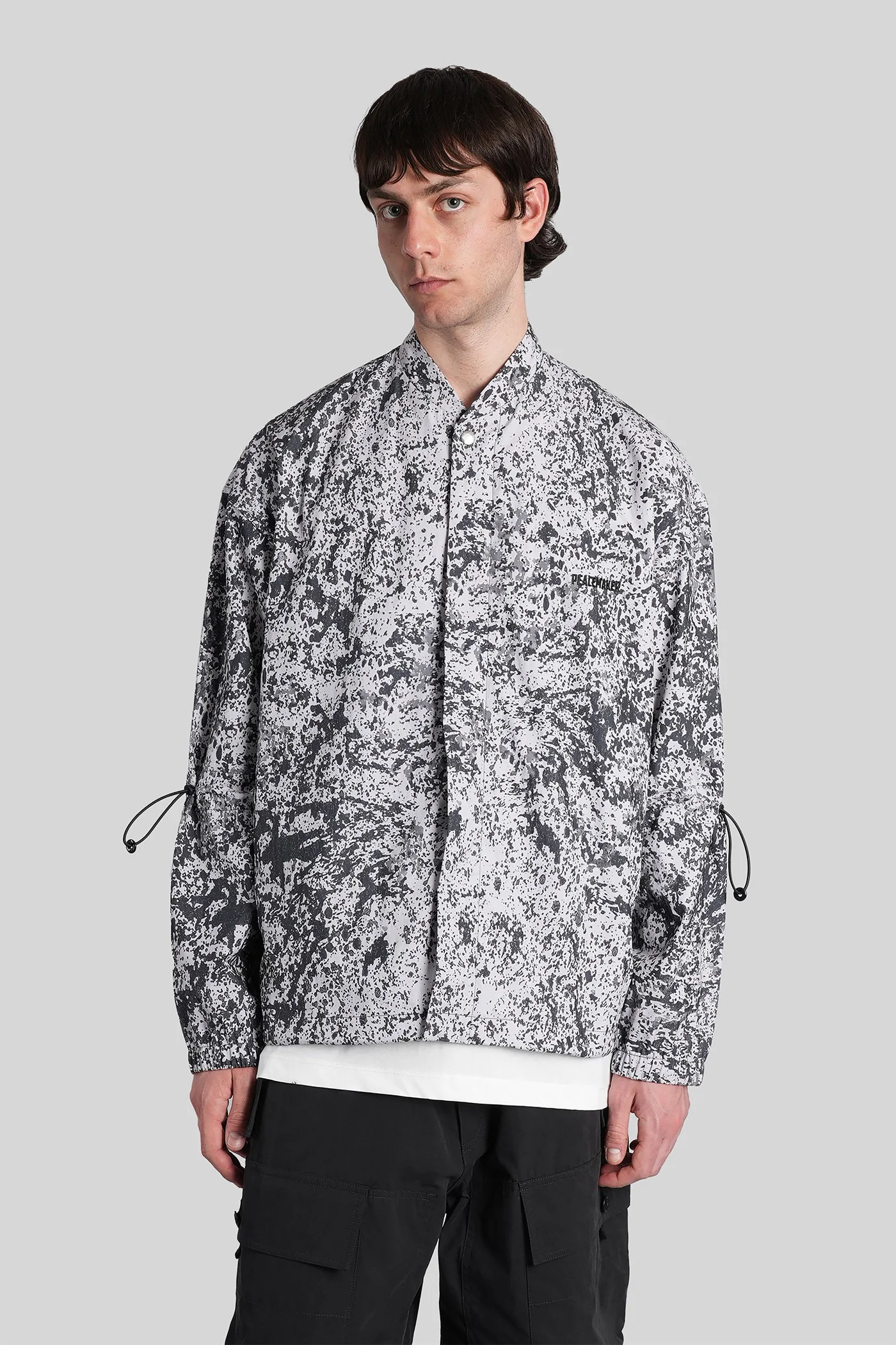 Casual jacket in grey cotton