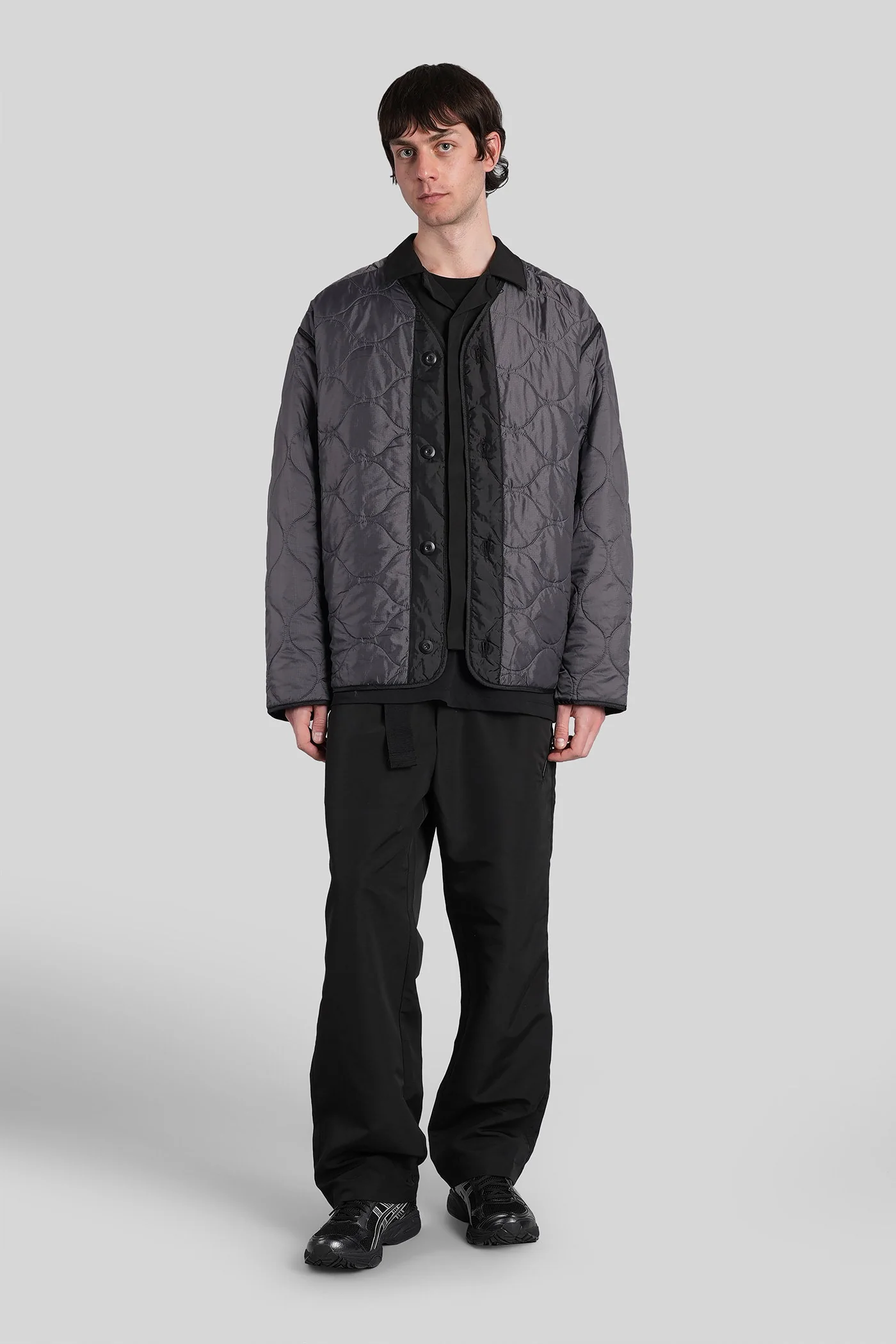 Casual jacket in grey nylon - Image 2