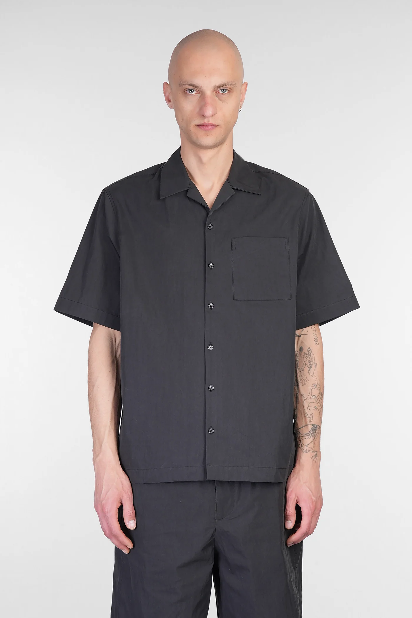 Shirt in black cotton