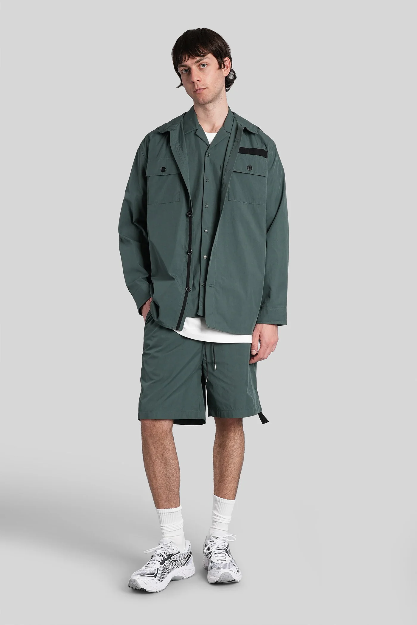 Shirt in green cotton - Image 2