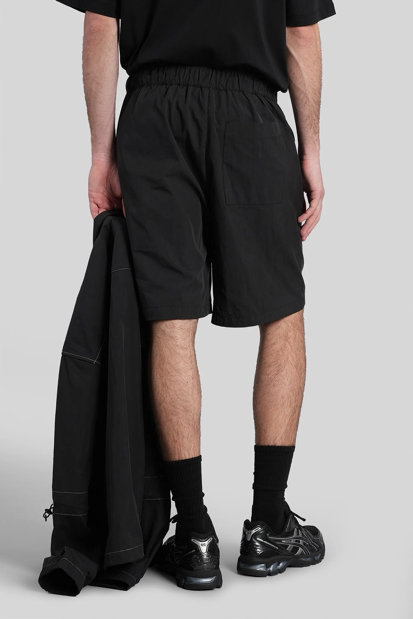 Shorts in black cotton - Image 3