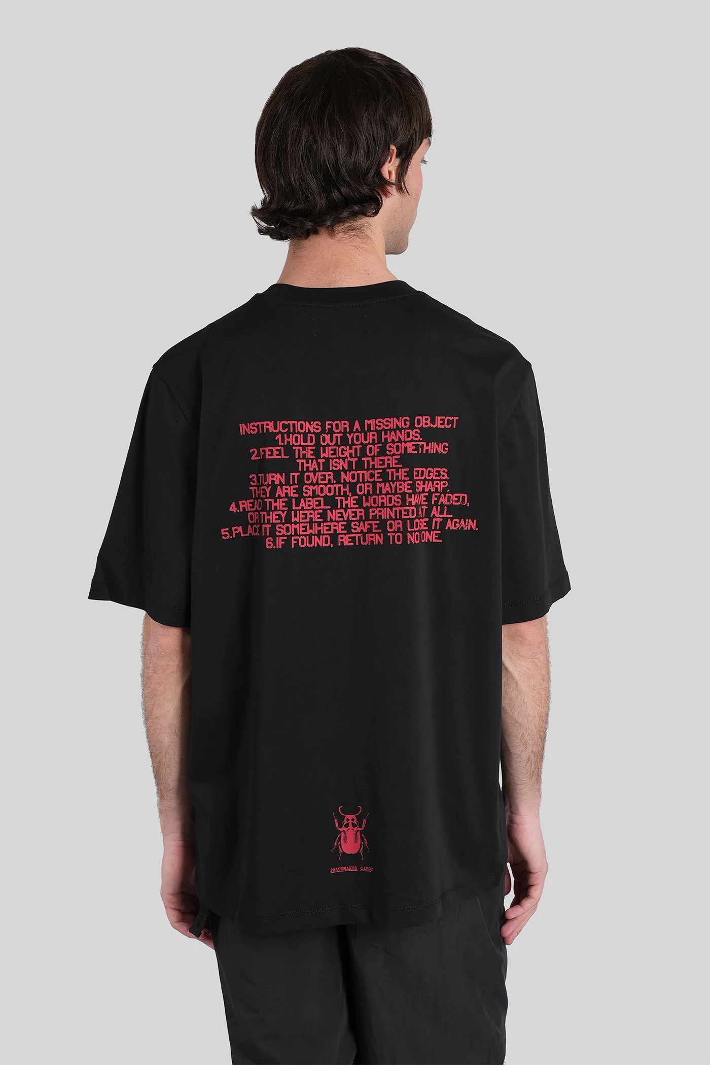 T-Shirt in black cotton - Image 3