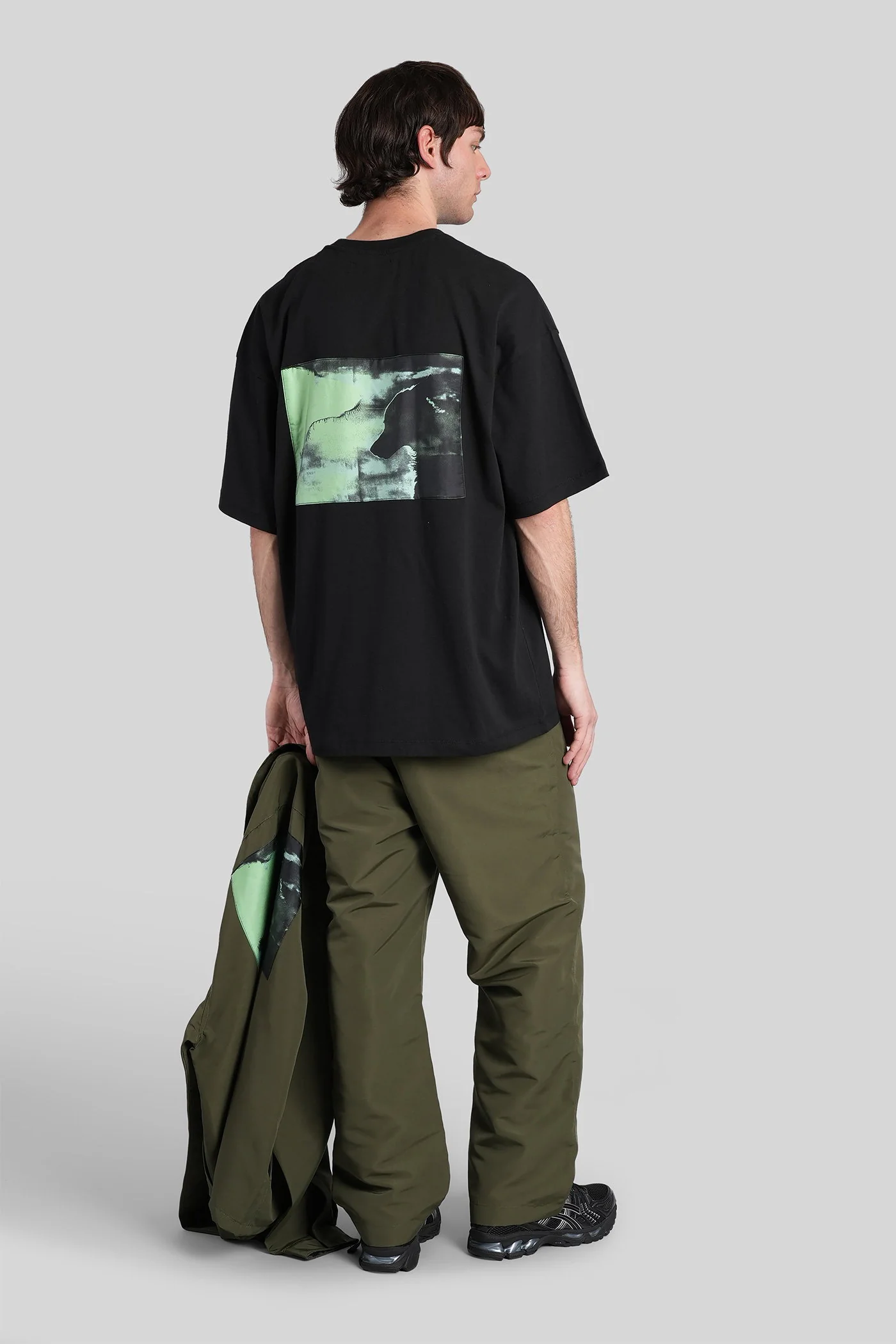T-Shirt in black cotton - Image 2