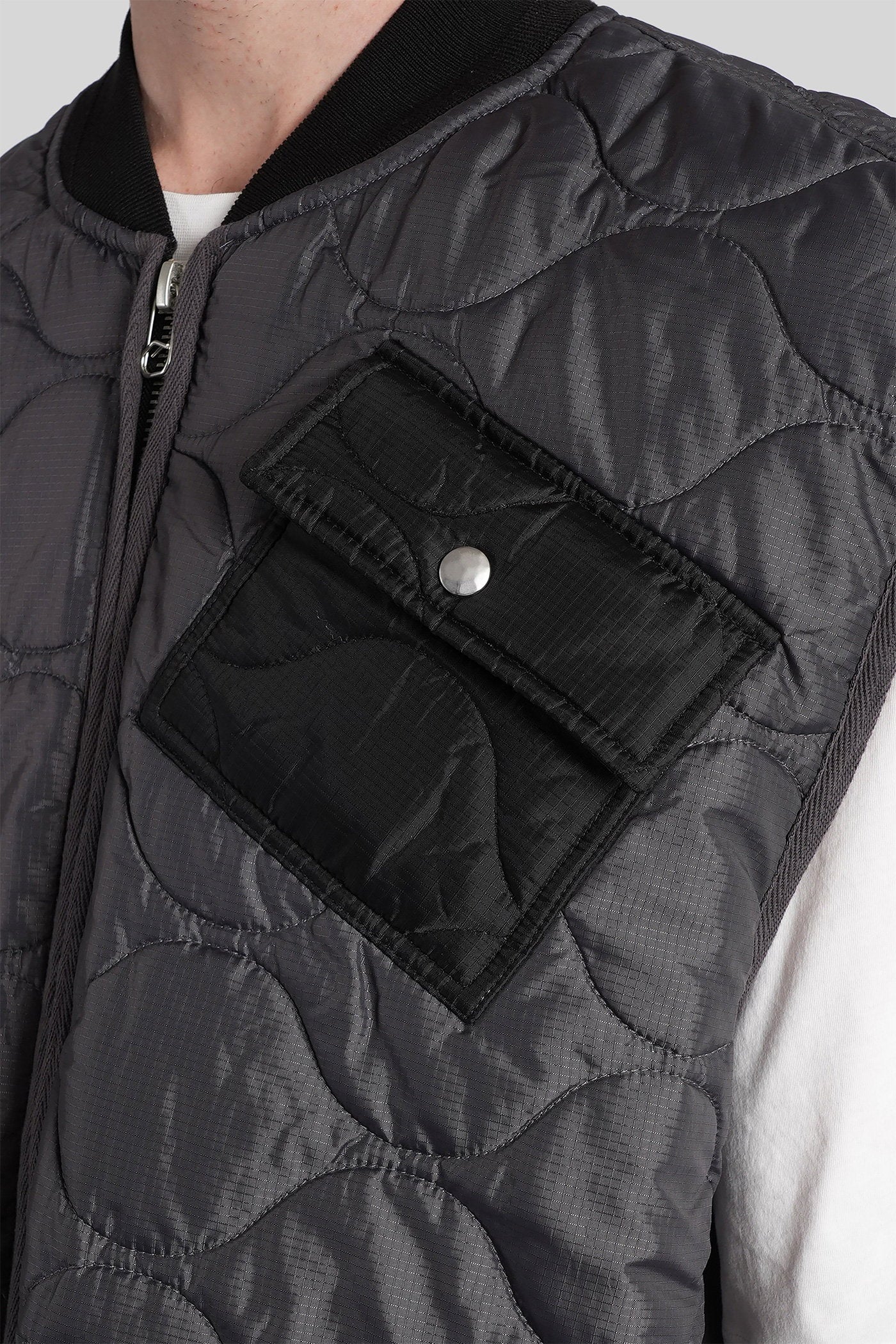 Vest in grey nylon - Image 5