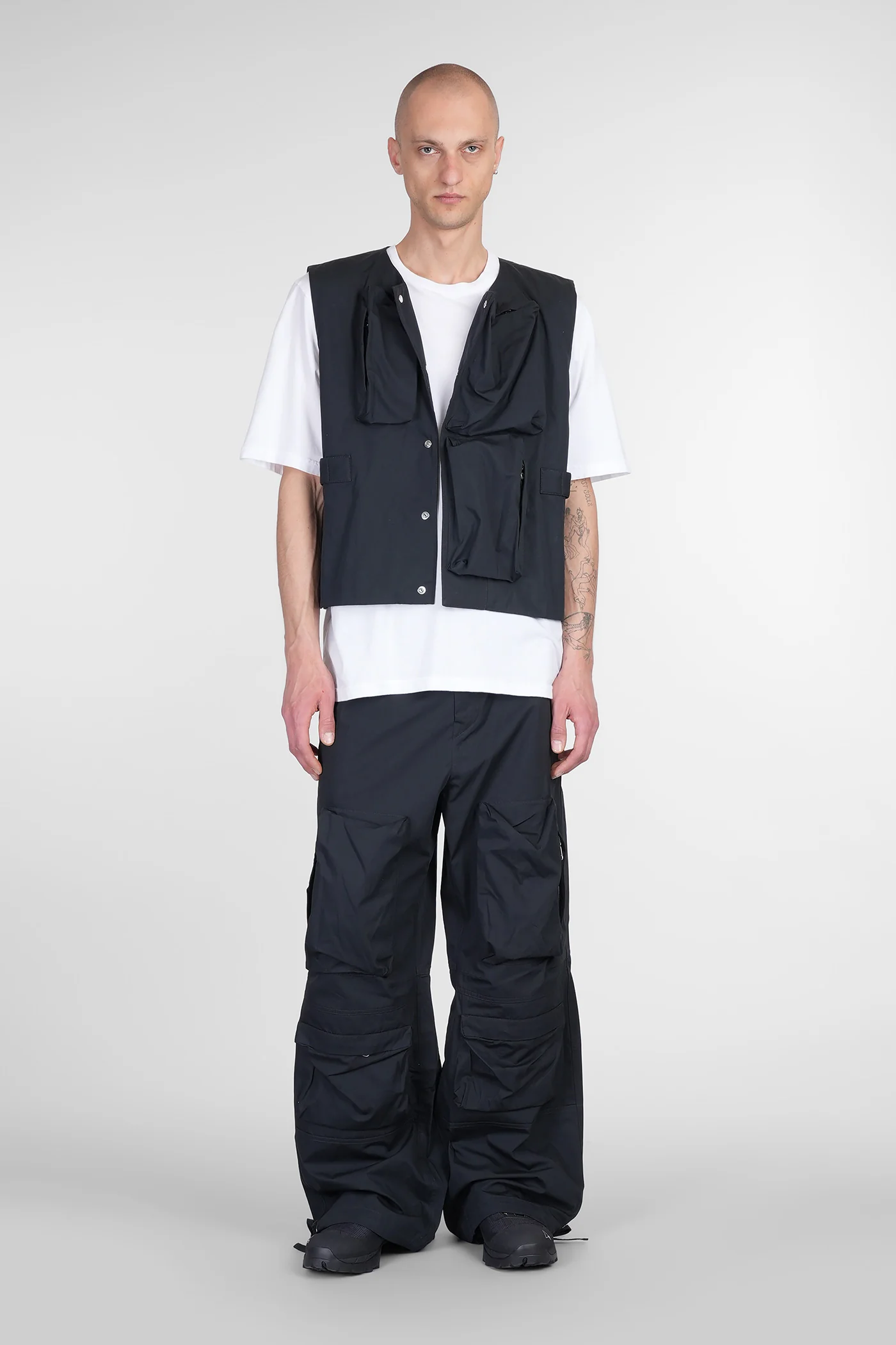 Vest in black cotton - Image 2