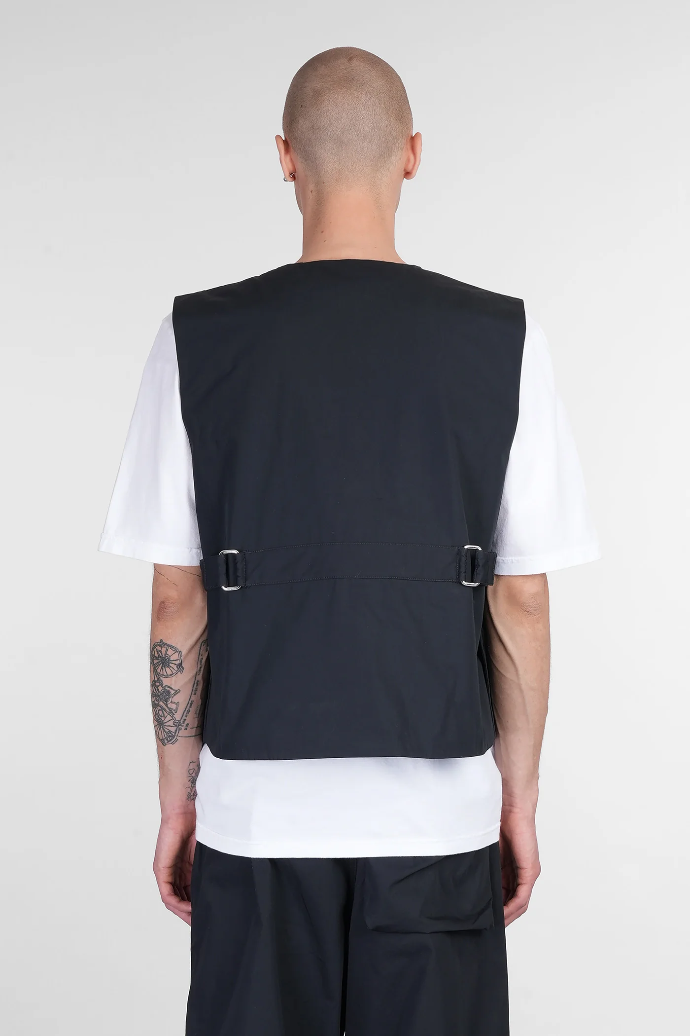 Vest in black cotton - Image 3