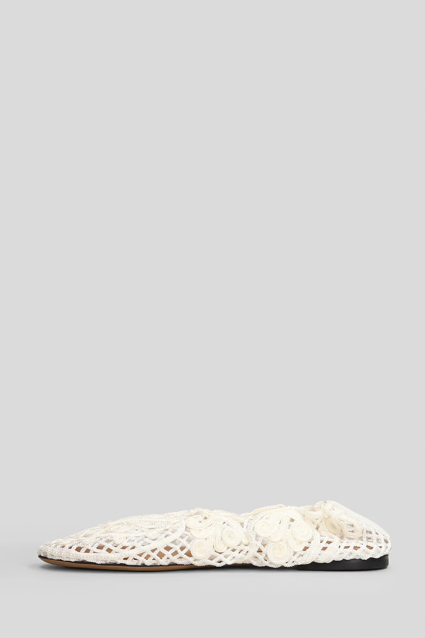 Iris Ballet flats in beige fabric - Image 8