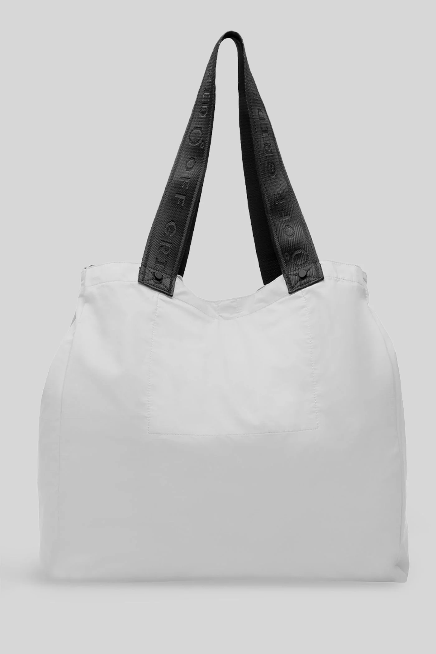 Shoulder bag in grey polyester - Image 30