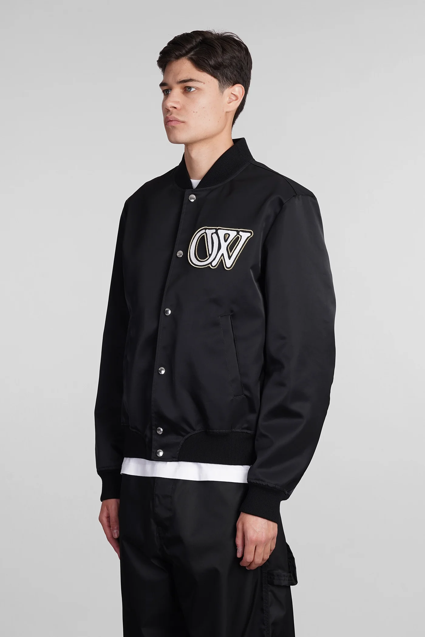 Bomber Jacket in black polyamide - Image 4