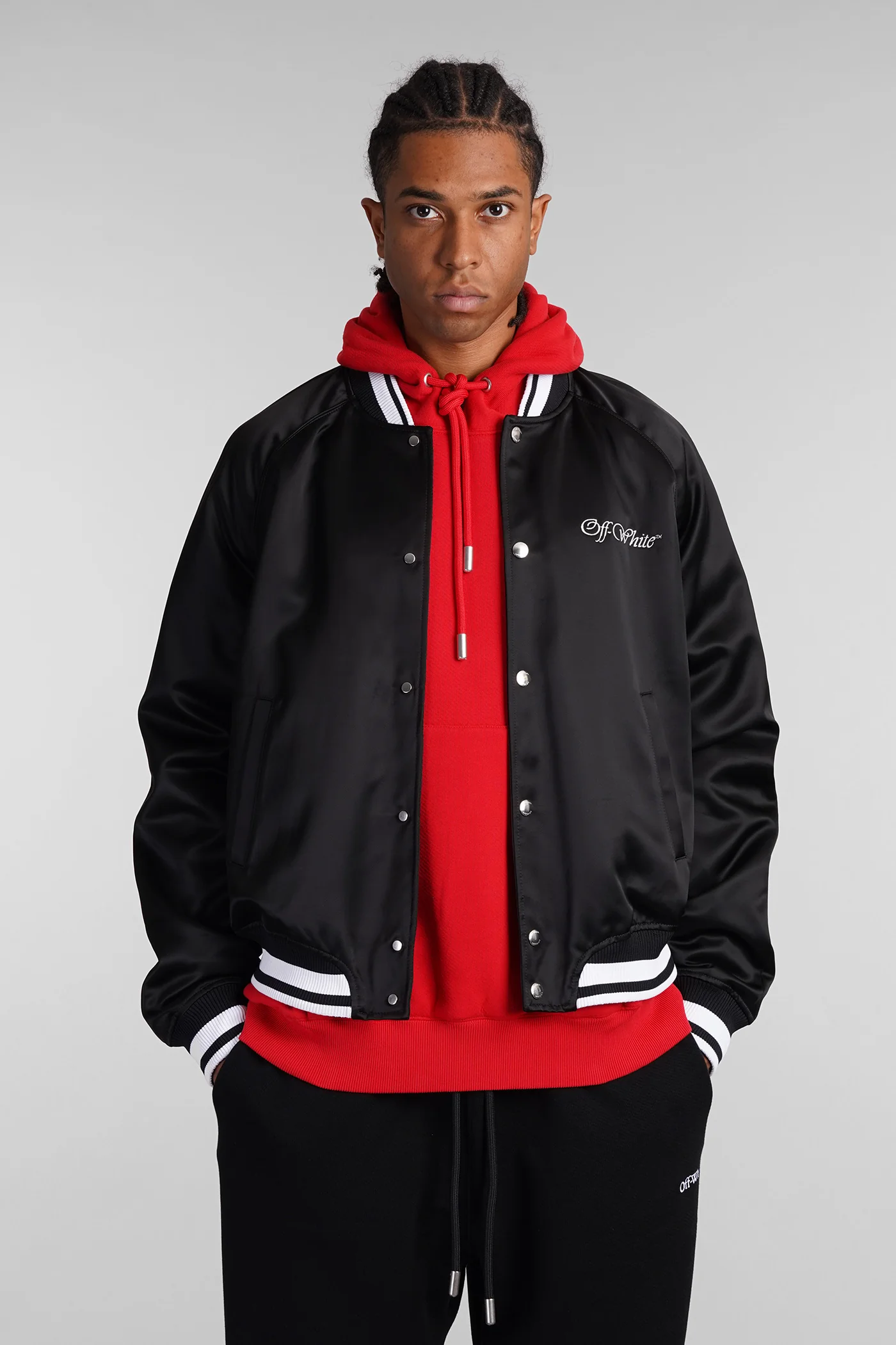 Bomber Jacket in black viscose