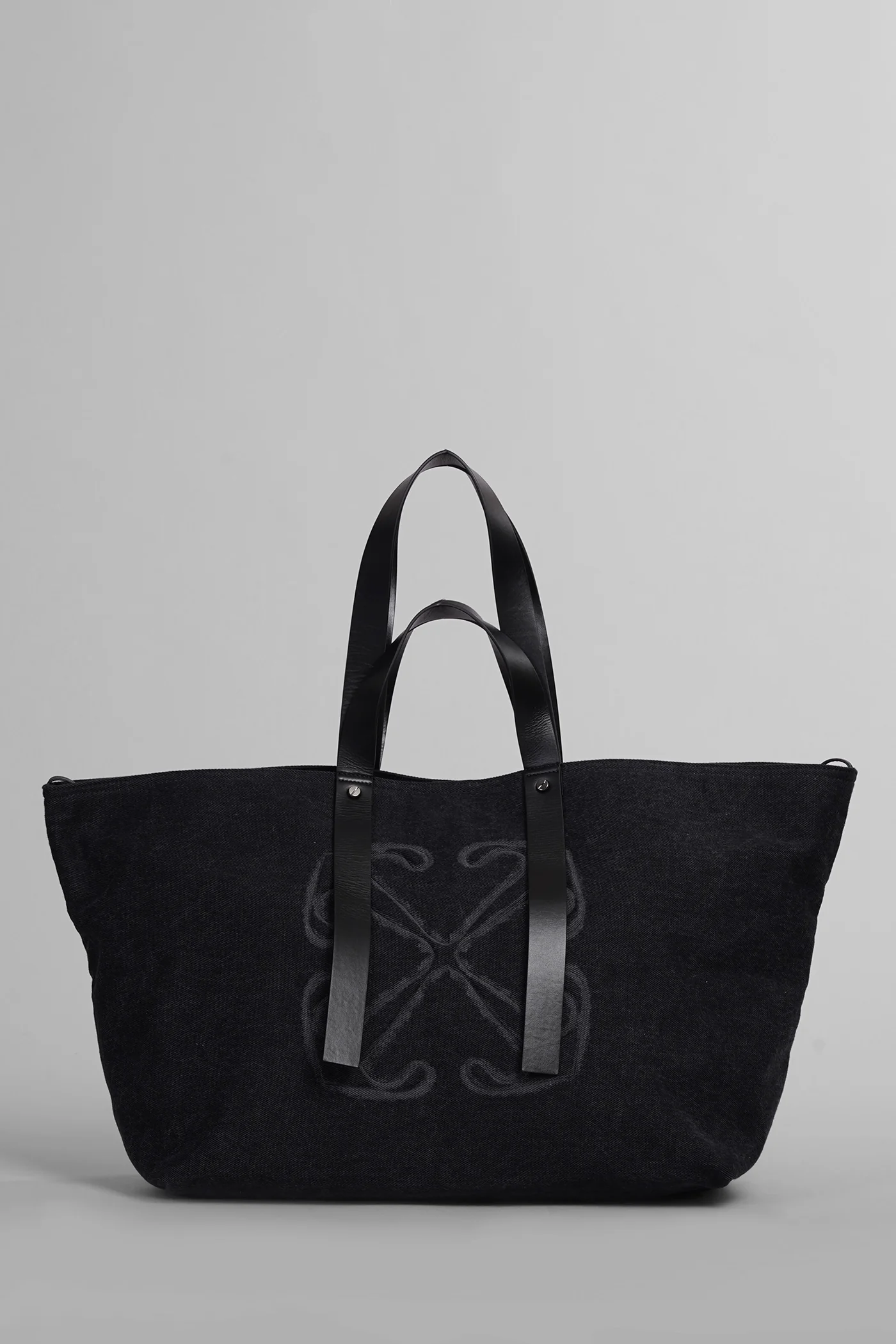 Day off large Tote in black cotton