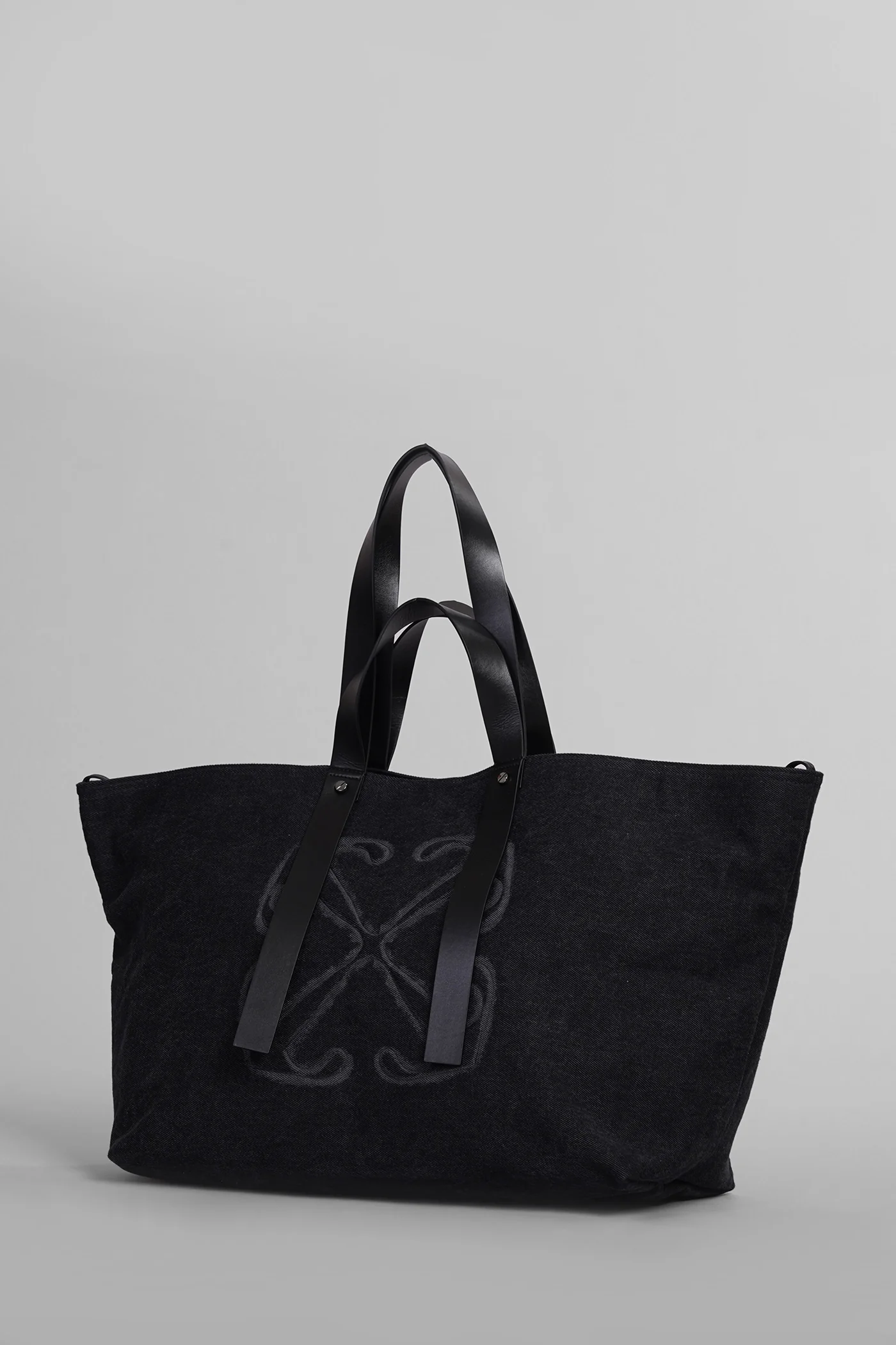 Day off large Tote in black cotton - Image 2